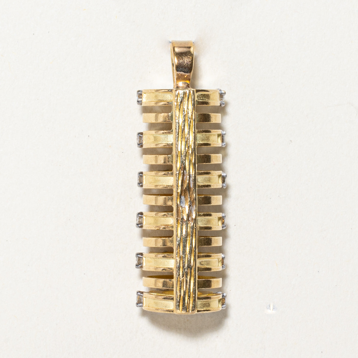 Diamond Cylinder Pendant | 0.72ctw