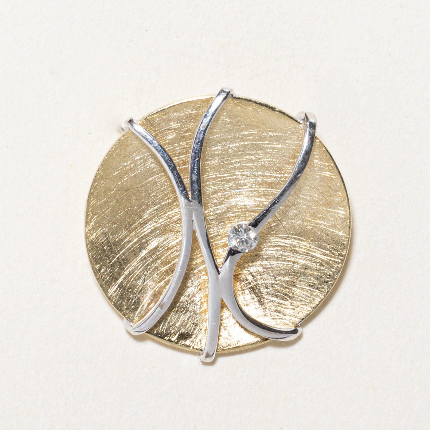 Diamond Abstract Design Circle Pendant | 0.05ct