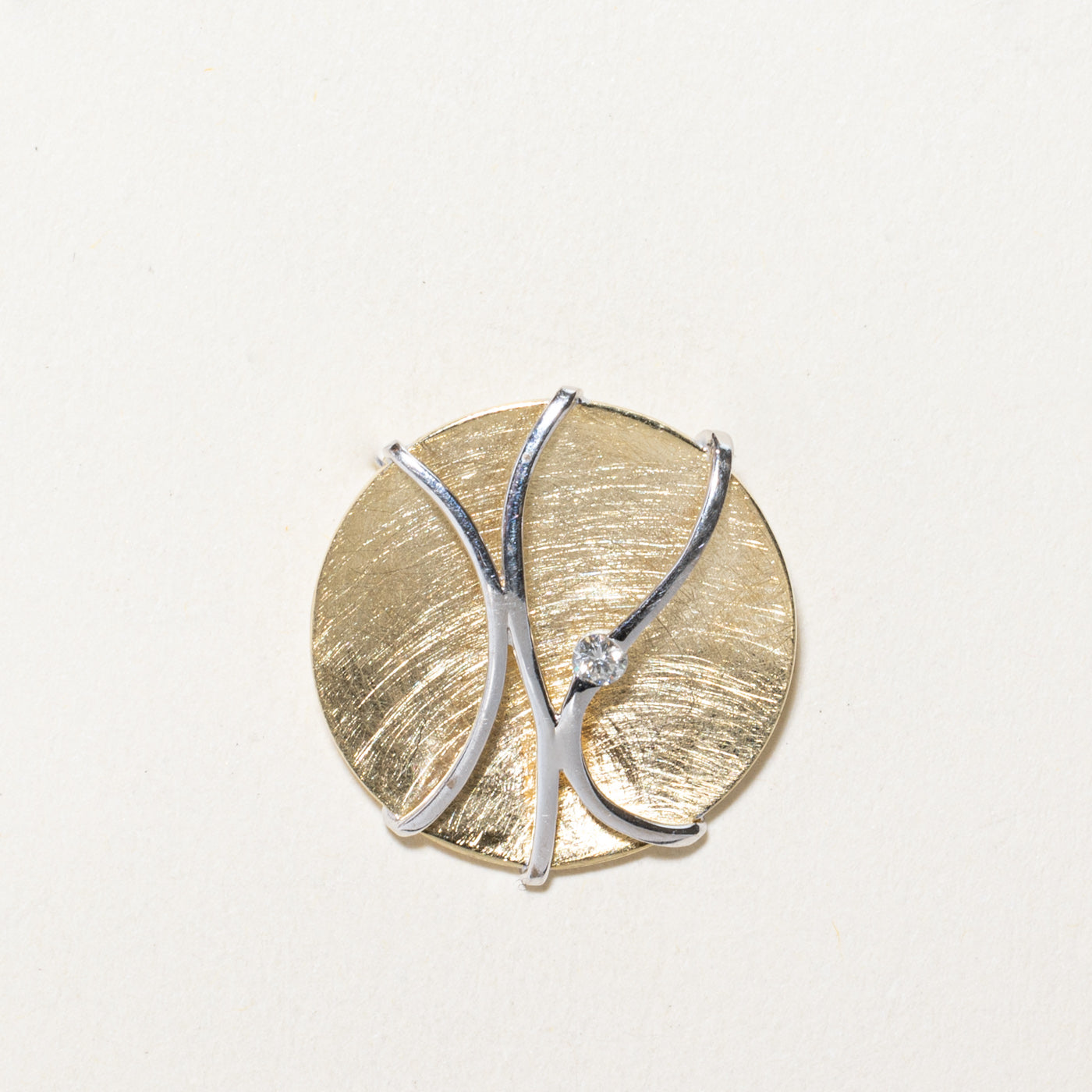 Diamond Abstract Design Circle Pendant | 0.05ct