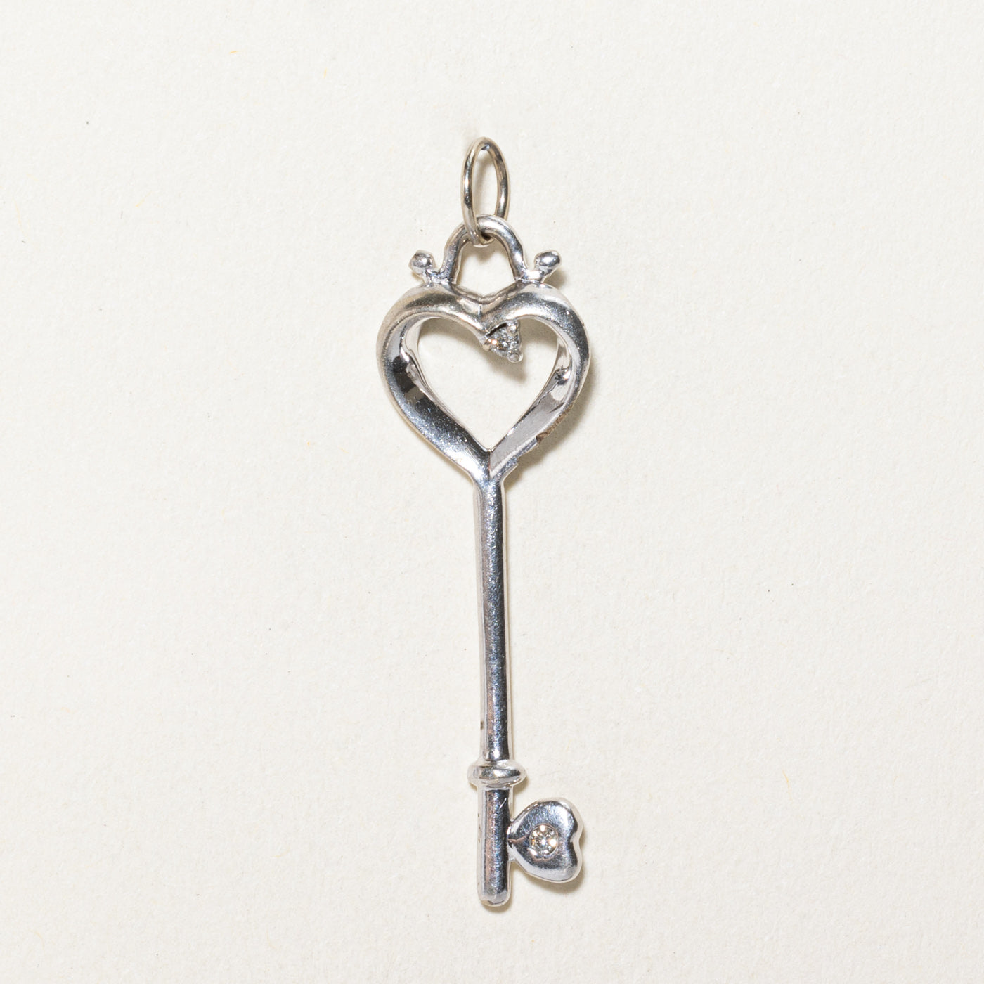 Diamond Heart Key Pendant | 0.02ctw