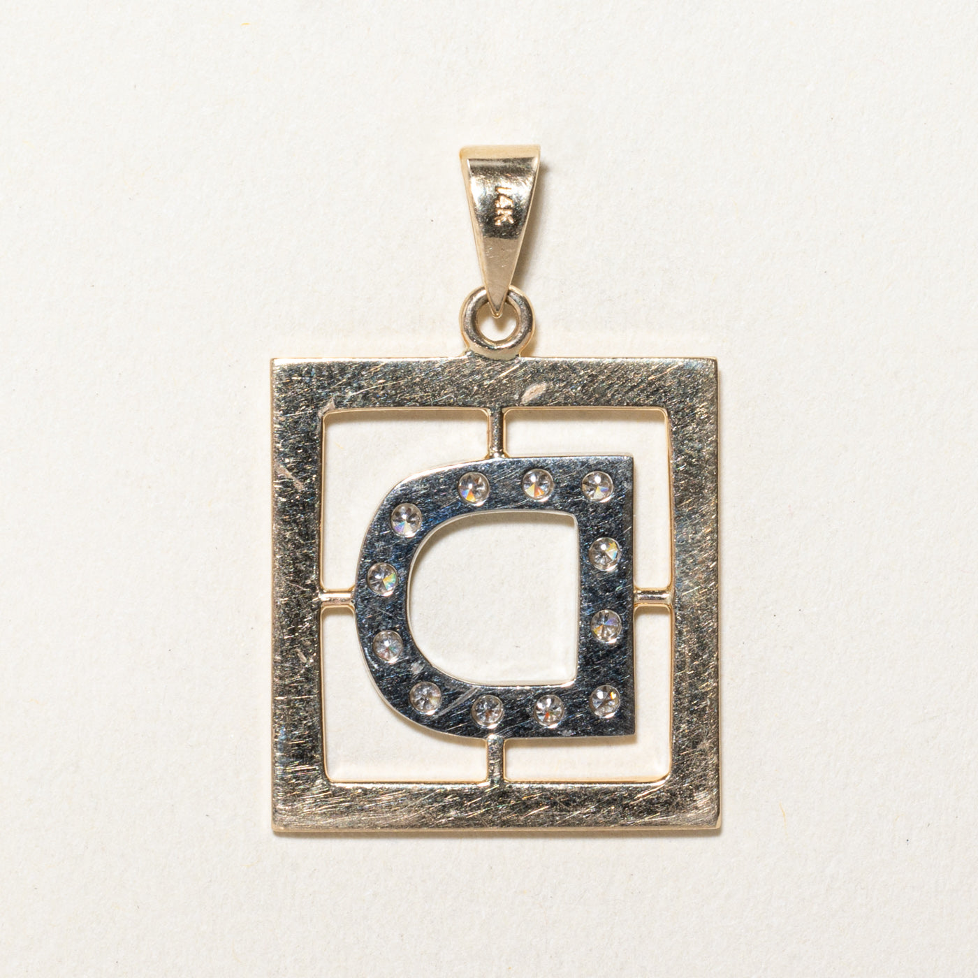 Diamond 'D' Initial Pendant | 0.24ctw