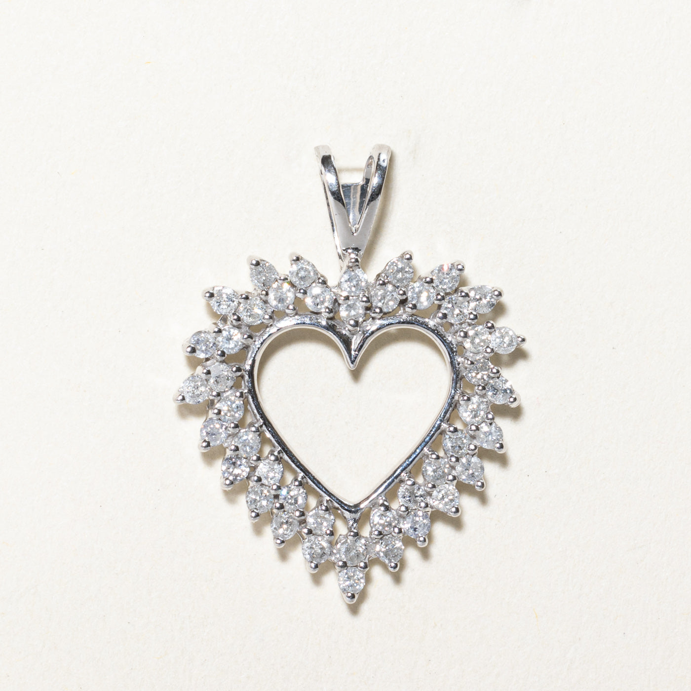 Diamond Open Heart Pendant | 1.00ctw