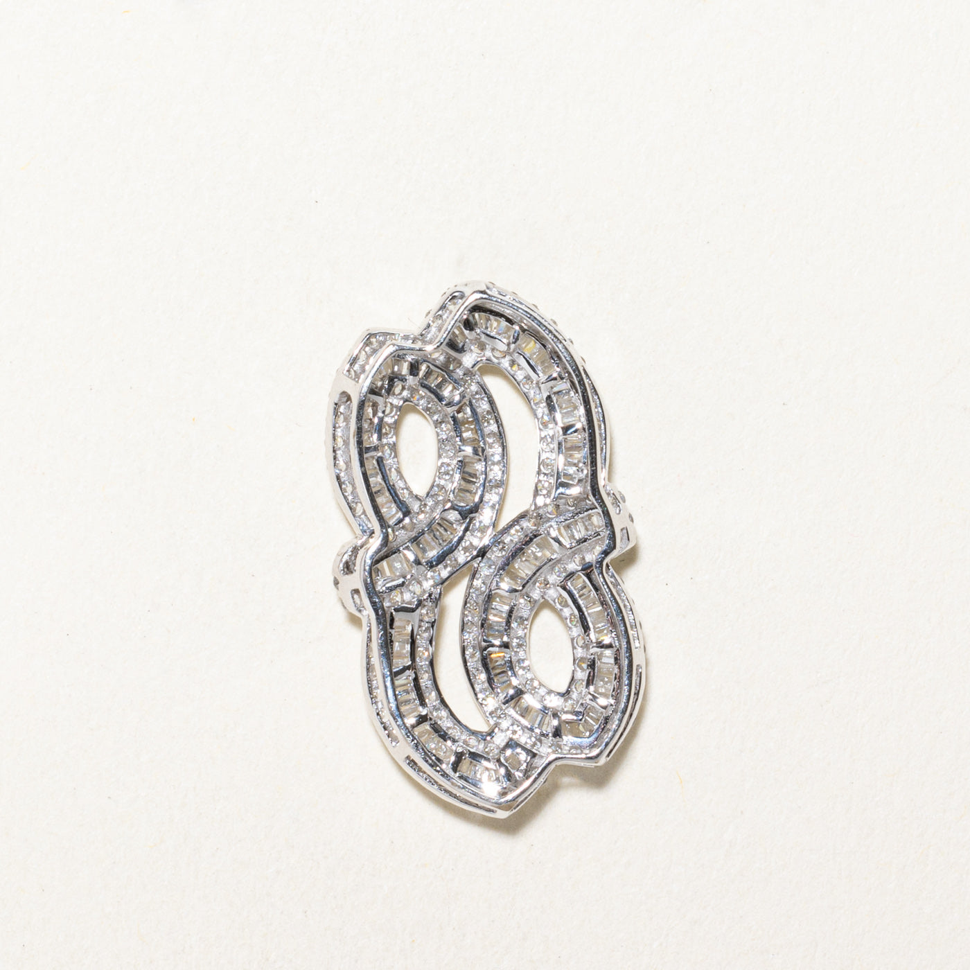 Diamond Double Cross Over Pendant | 0.85ctw