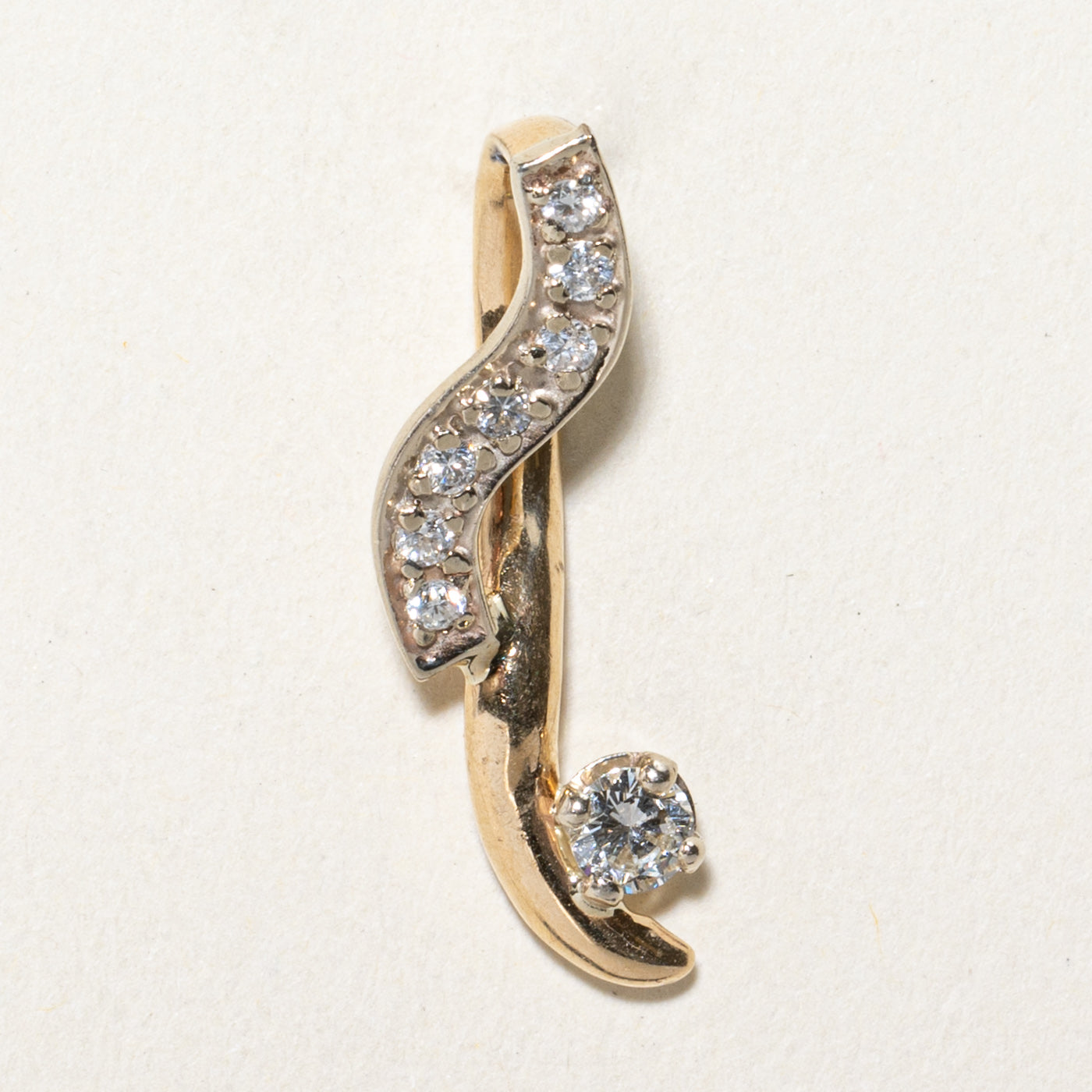 Diamond Abstract Drop Pendant | 0.39ctw