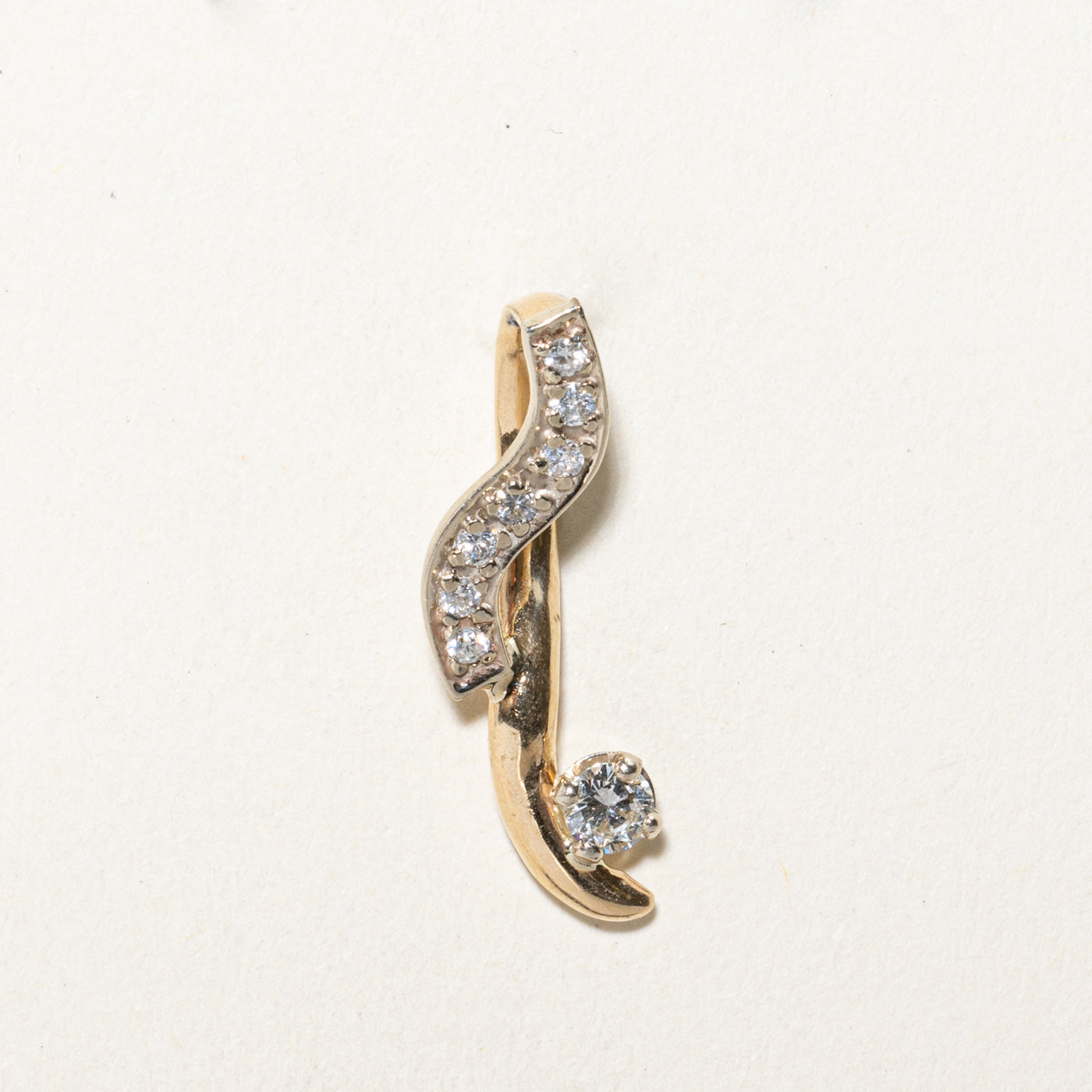 Diamond Abstract Drop Pendant | 0.39ctw