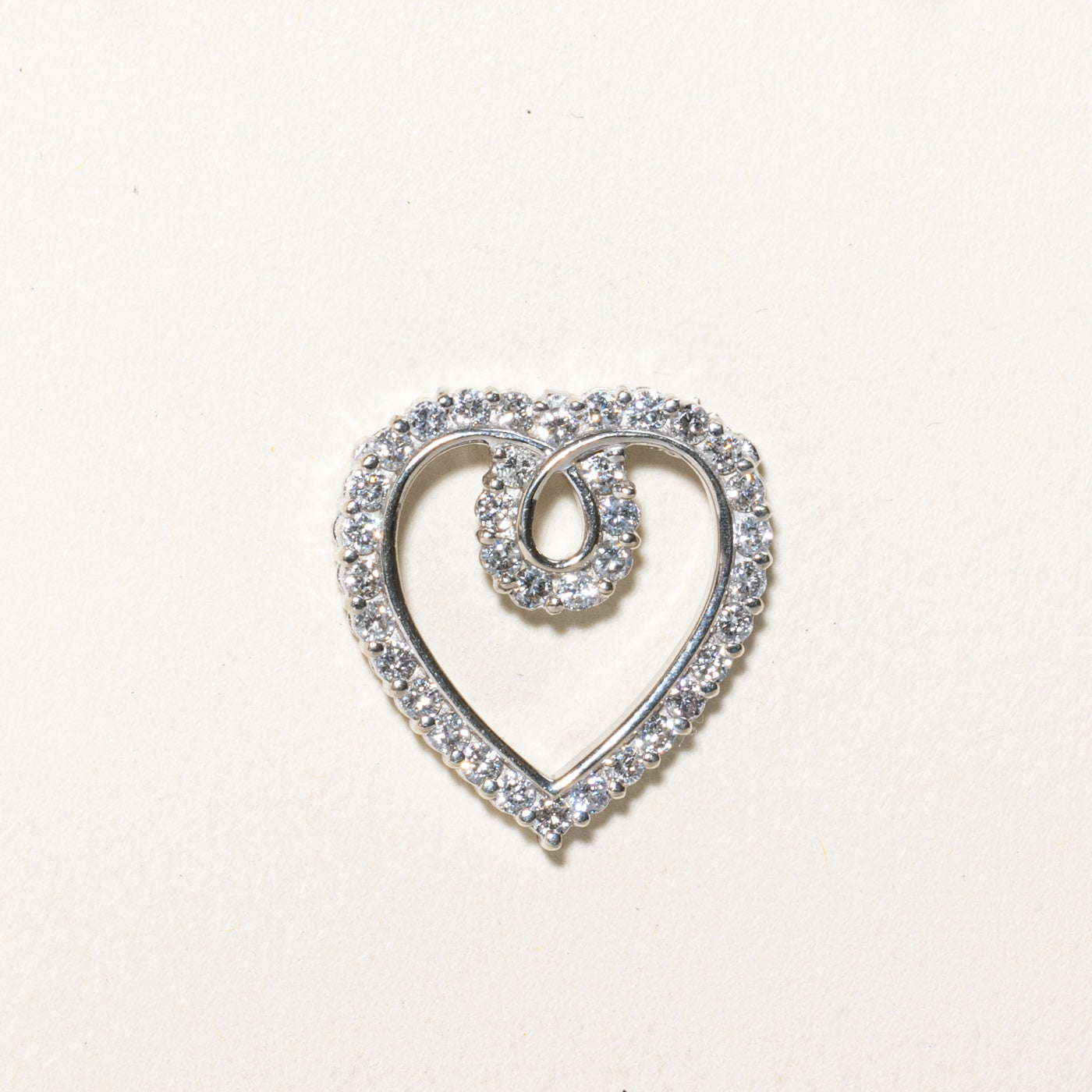 Diamond Open Heart Pendant | 0.72ctw