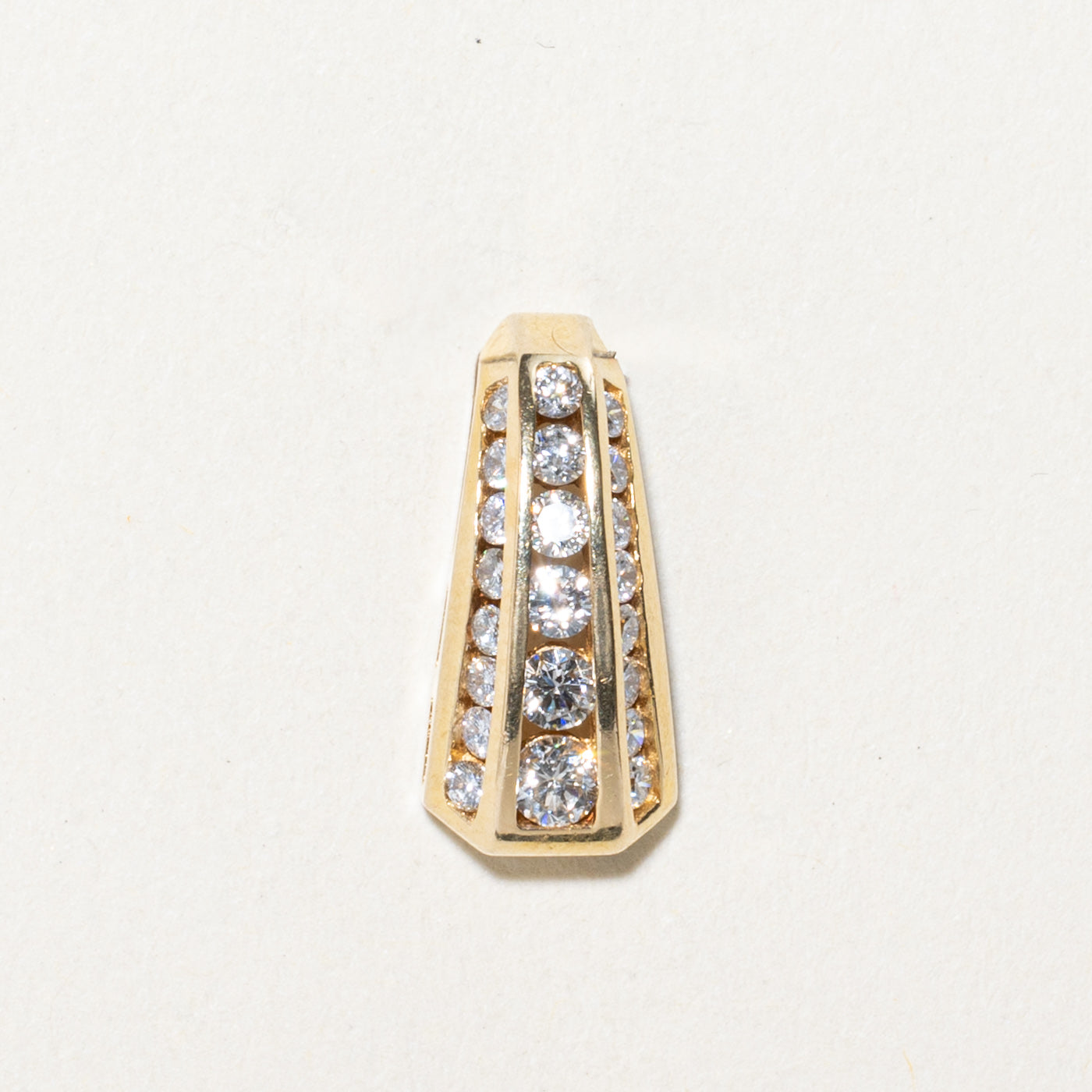 Channel Set Diamond Drop Pendant | 0.50ctw