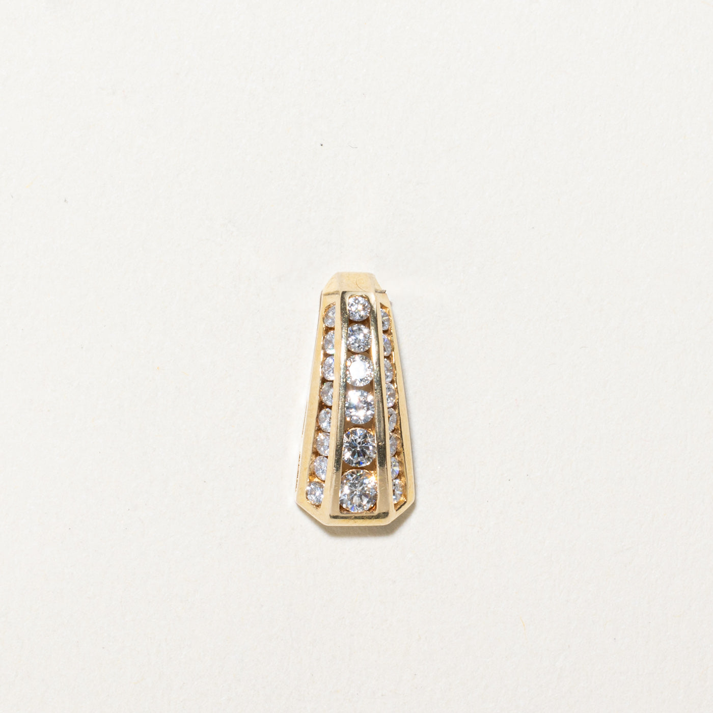 Channel Set Diamond Drop Pendant | 0.50ctw