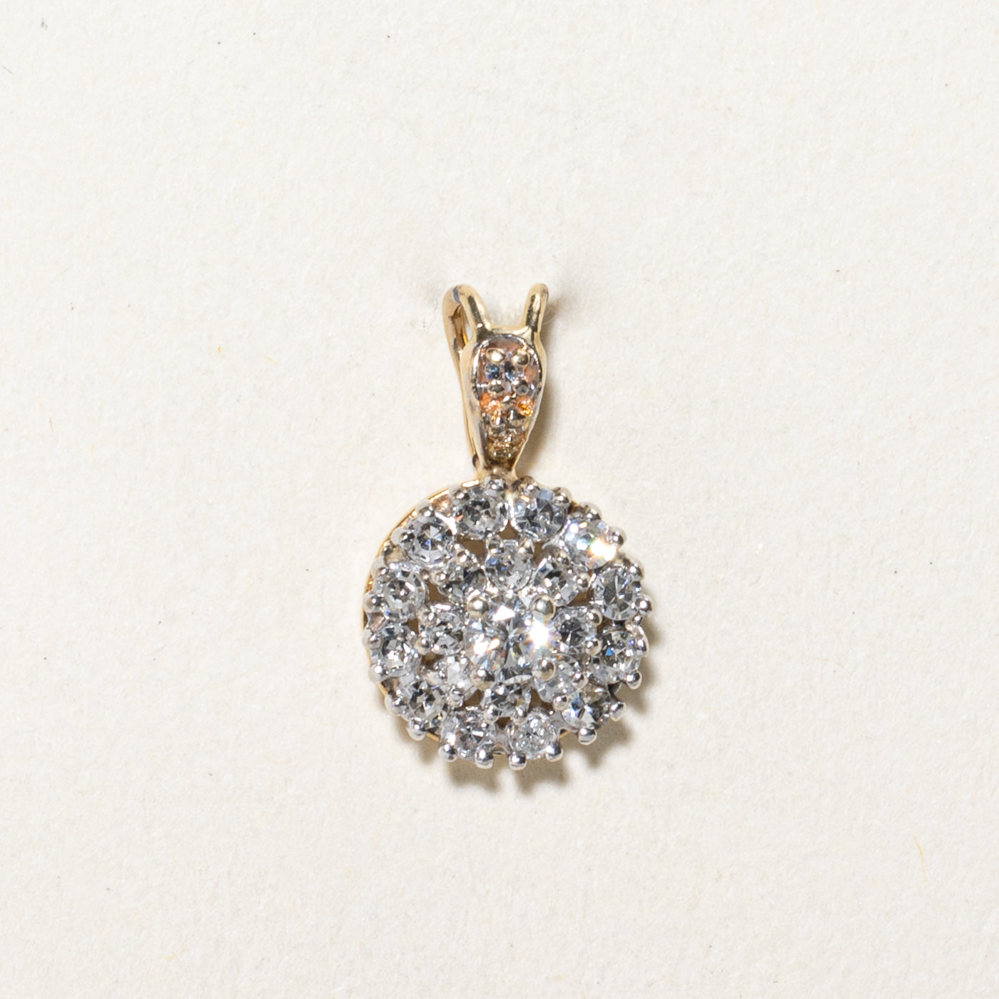 Diamond Cluster Round Pendant | 0.45ctw