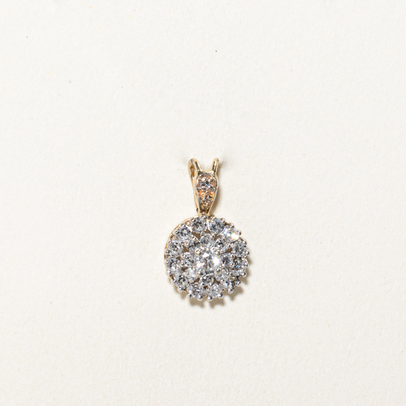 Diamond Cluster Round Pendant | 0.45ctw