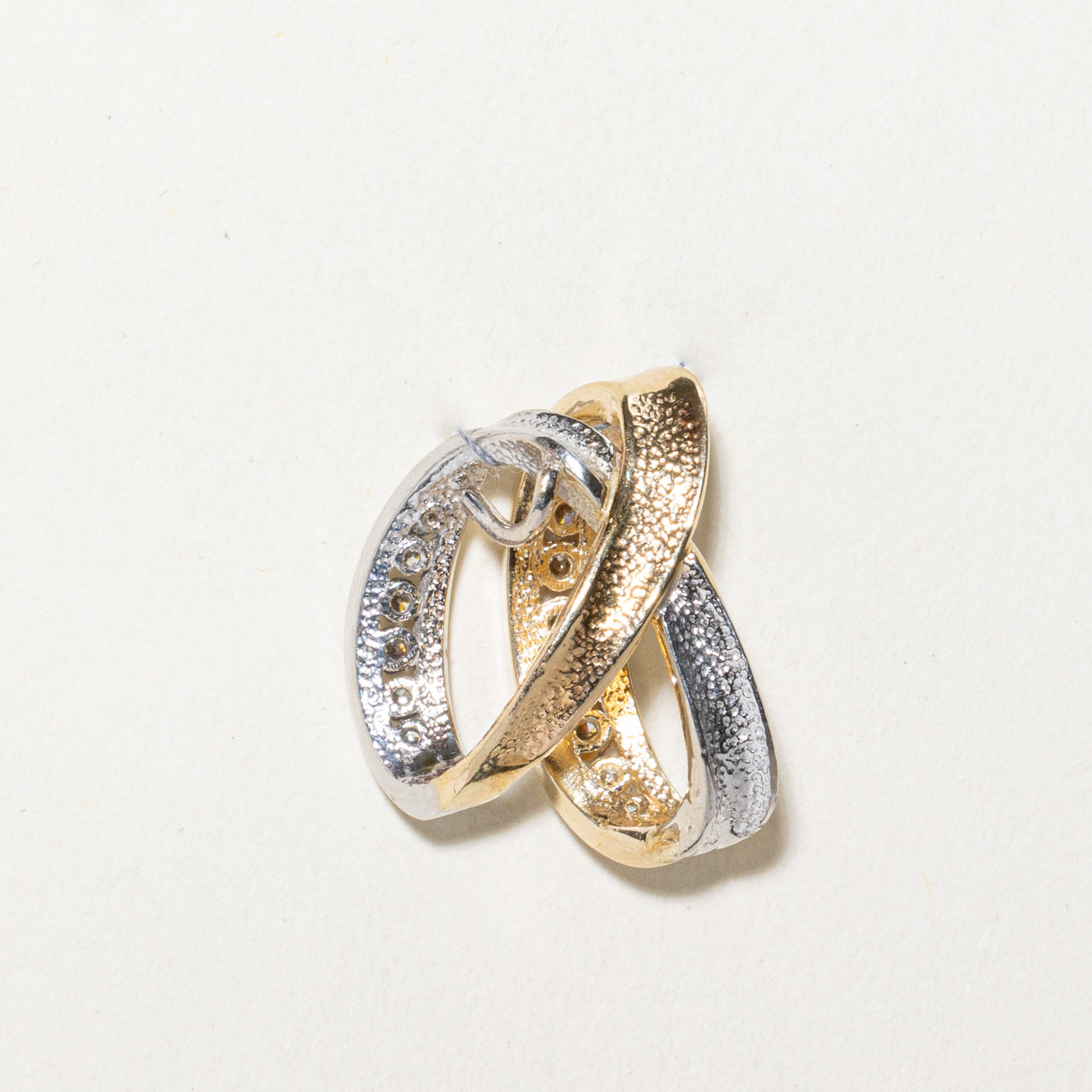 Two Tone Gold Diamond Looped Pendant | 0.50ctw