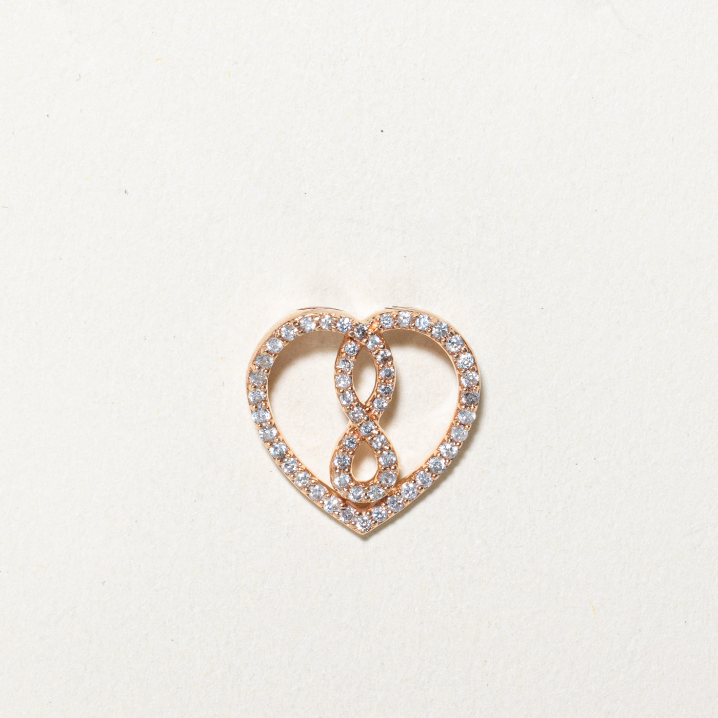 Diamond Open Infinity Heart Pendant | 0.22ctw