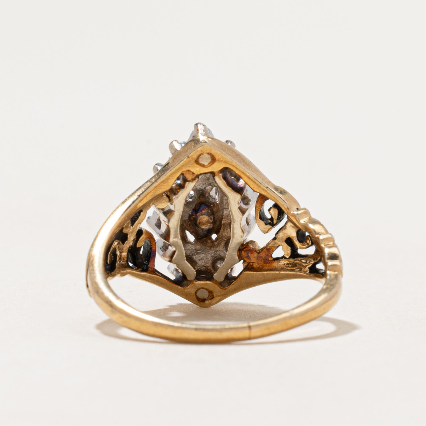 Diamond Marquise Cluster Scrollwork Ring | 0.50ctw | SZ 5.5