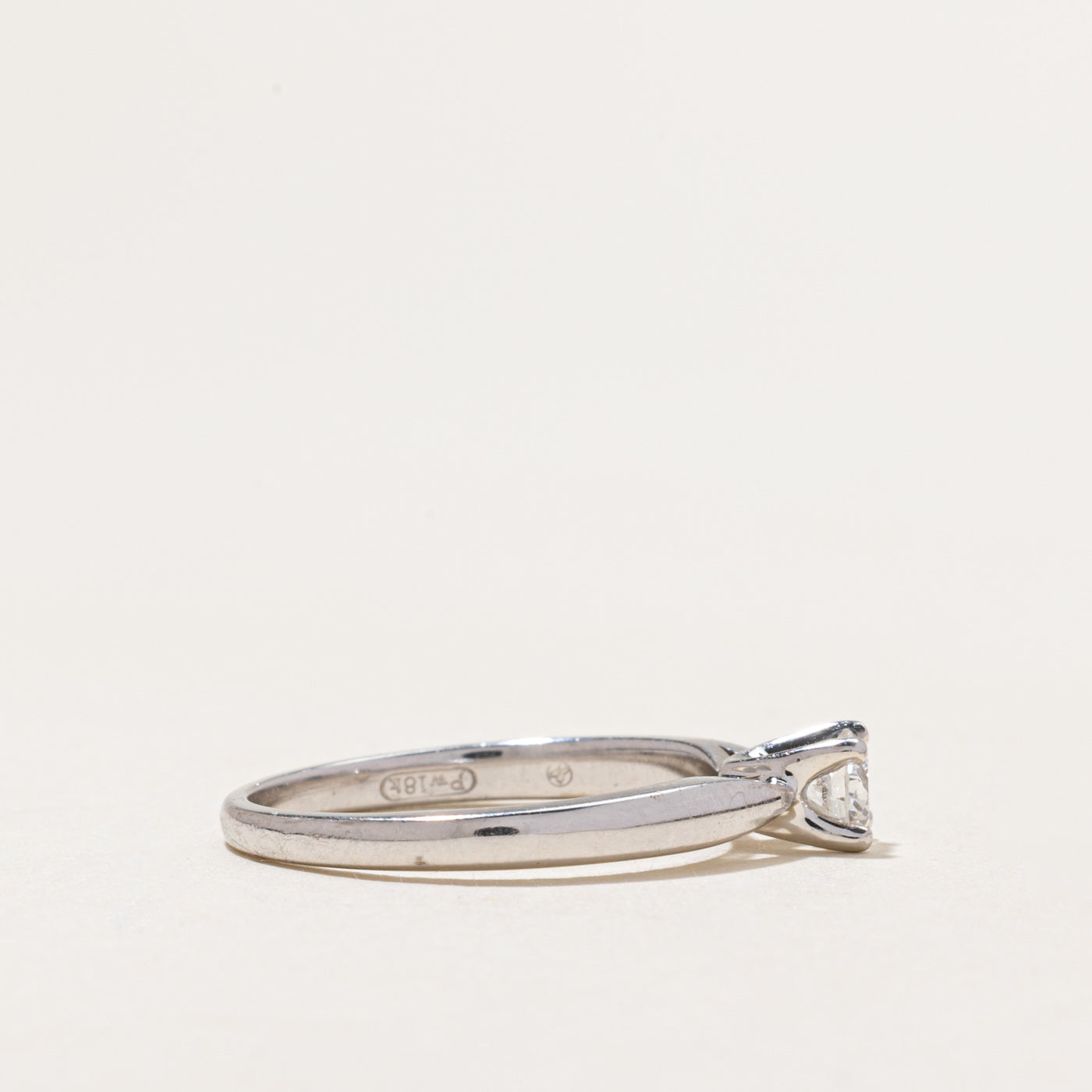 18k Solitaire Diamond Engagement Ring | 0.33ct | SZ 6.75