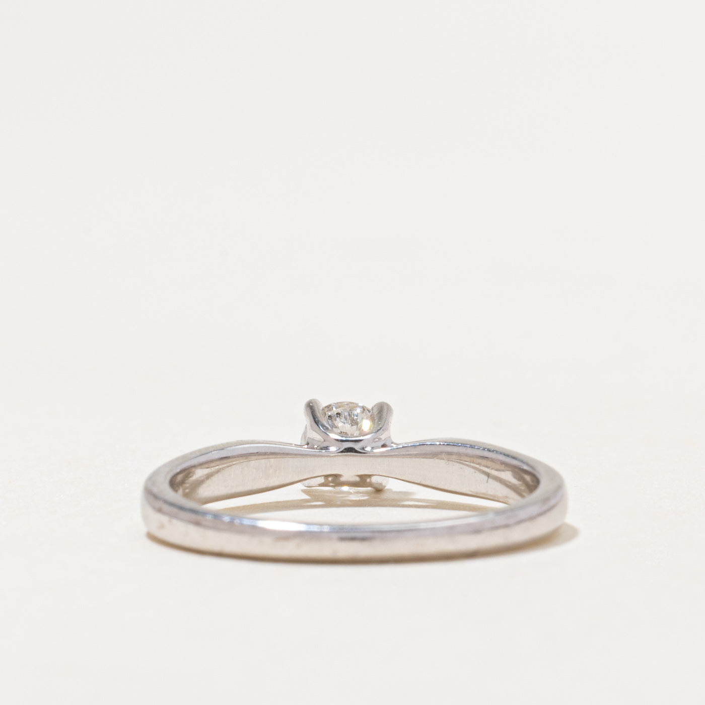 18k Solitaire Diamond Engagement Ring | 0.33ct | SZ 6.75