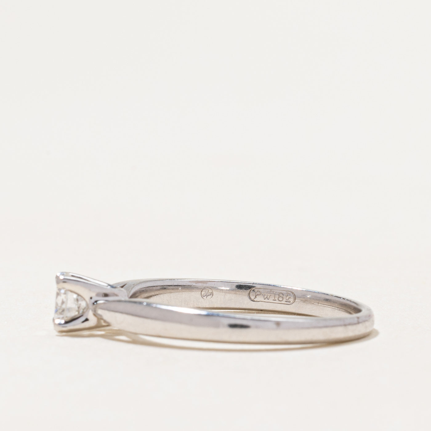 18k Solitaire Diamond Engagement Ring | 0.33ct | SZ 6.75