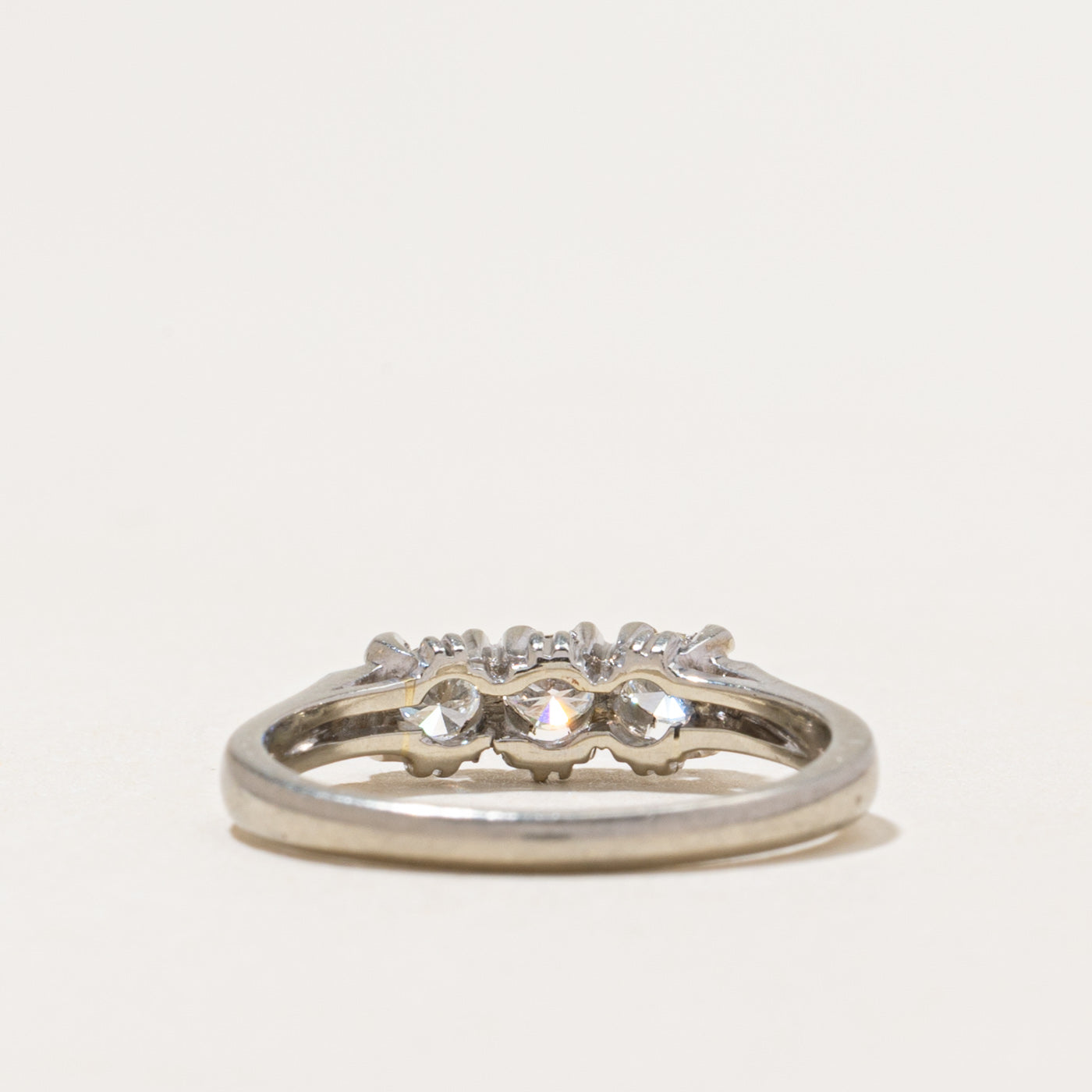 18k White Gold Three Stone Diamond Ring | 0.30ctw | SZ 6