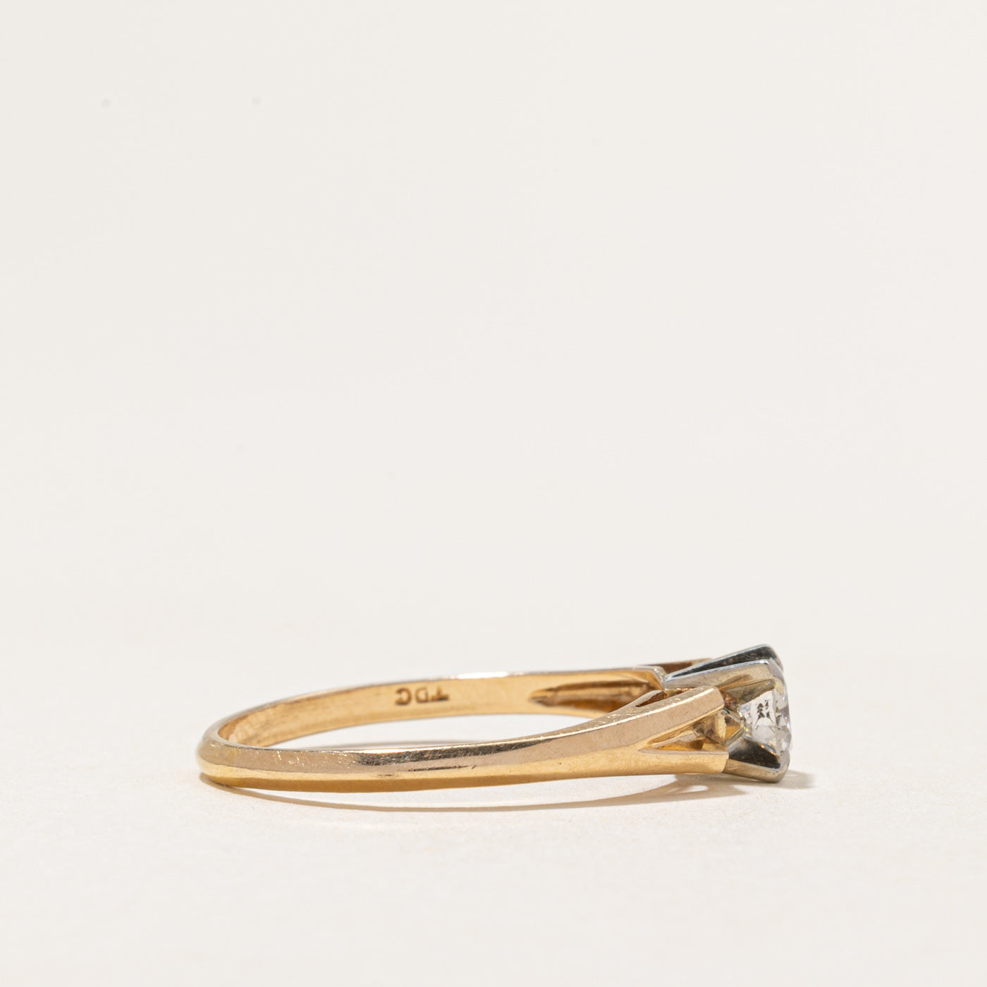 Solitaire Diamond Reverse Tapered Ring | 0.40ct | SZ 8.25