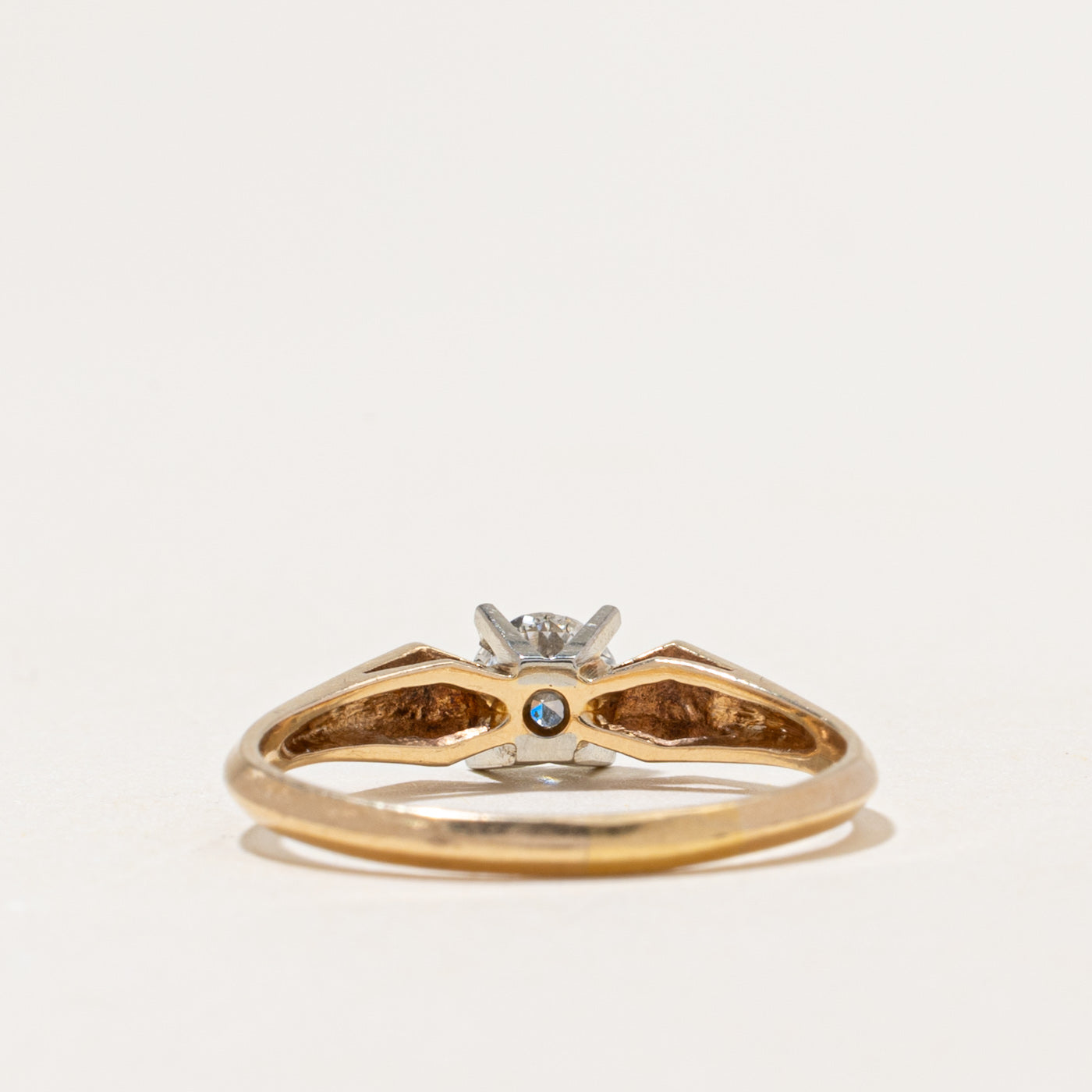 Solitaire Diamond Reverse Tapered Ring | 0.40ct | SZ 8.25