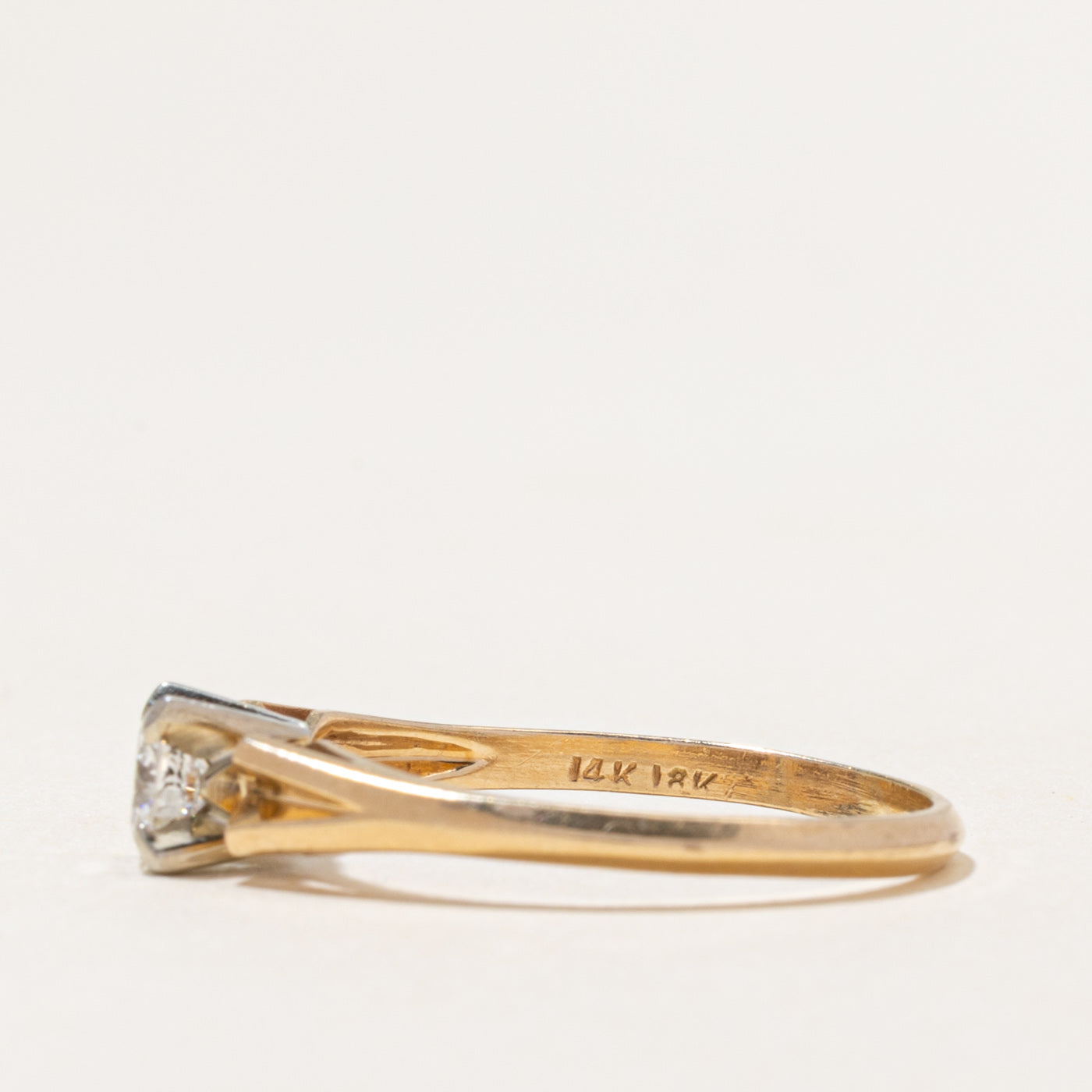 Solitaire Diamond Reverse Tapered Ring | 0.40ct | SZ 8.25