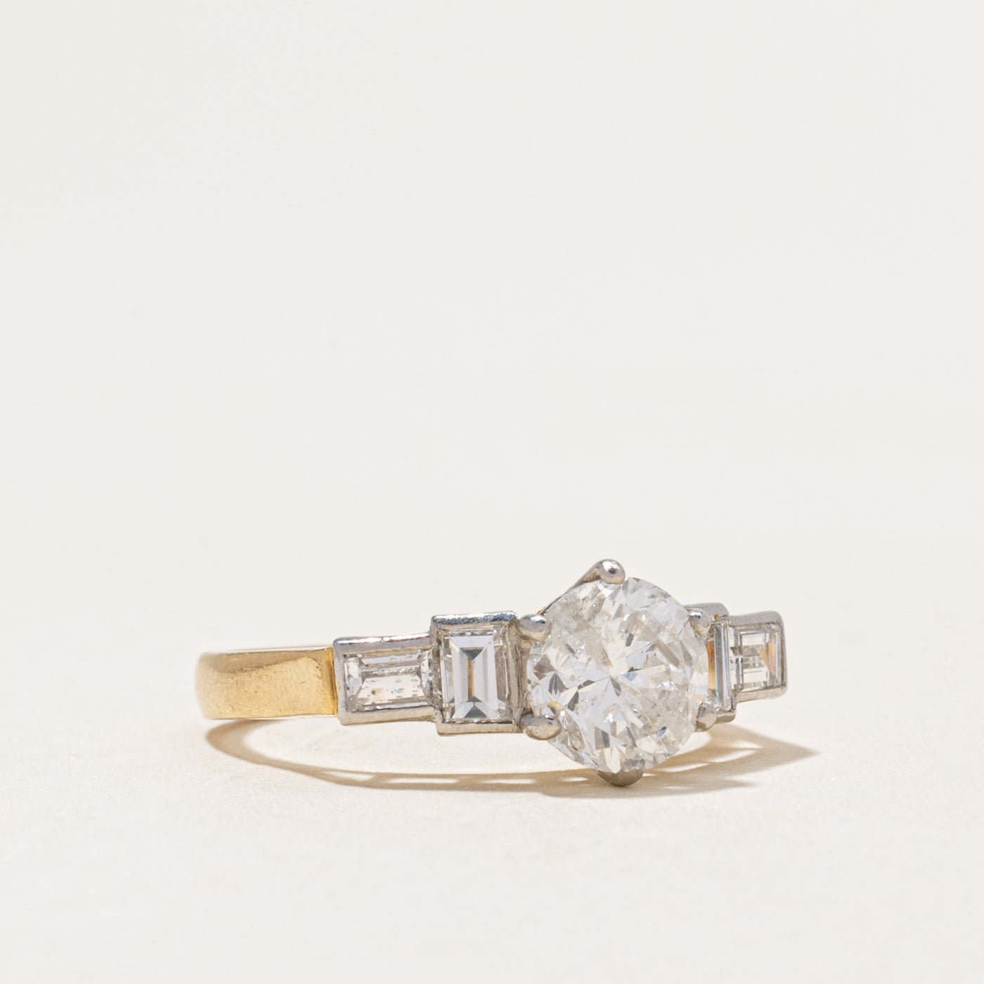 1991 London 18k Diamond Accented Engagement Ring | 1.49ctw | SZ 5