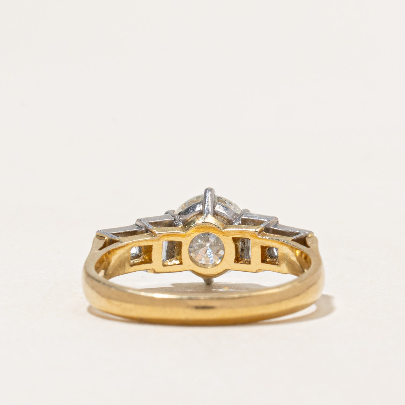 1991 London 18k Diamond Accented Engagement Ring | 1.49ctw | SZ 5