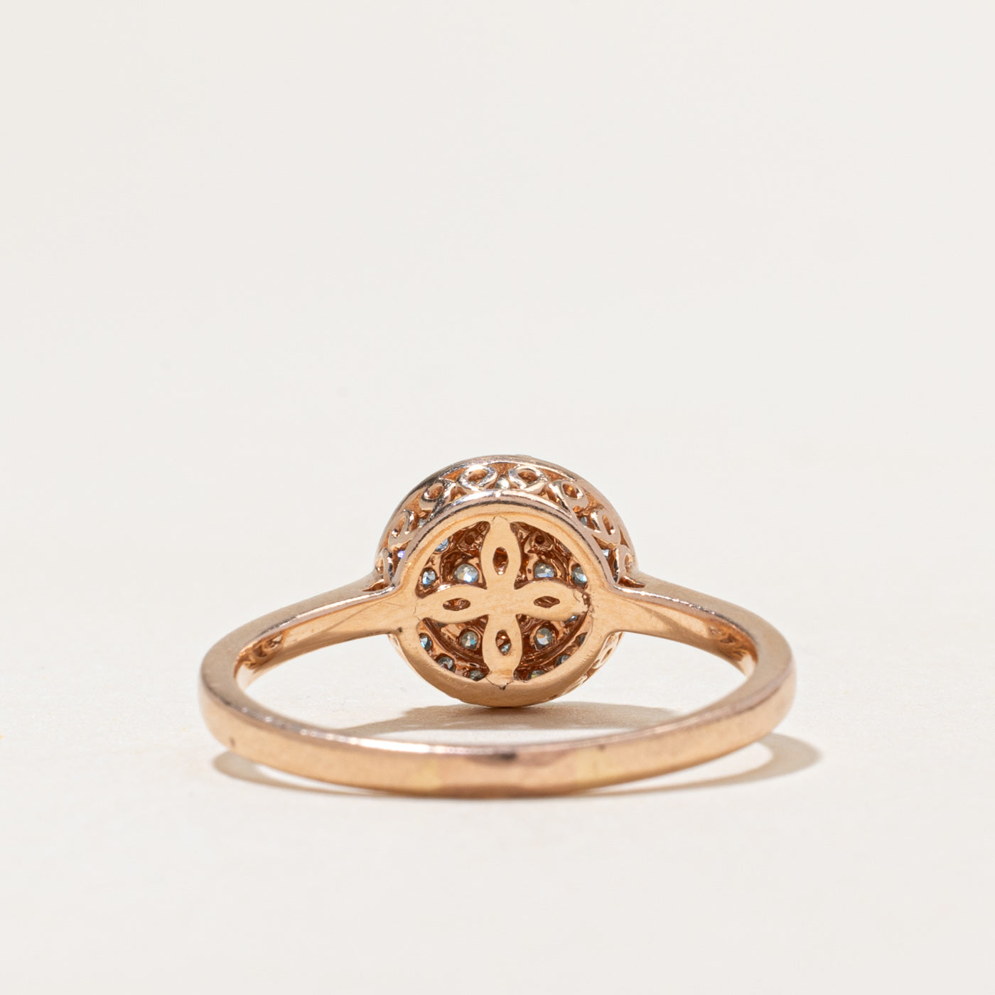 Yellow Gold Diamond Round Cluster Ring | 0.43ctw | SZ 9.25