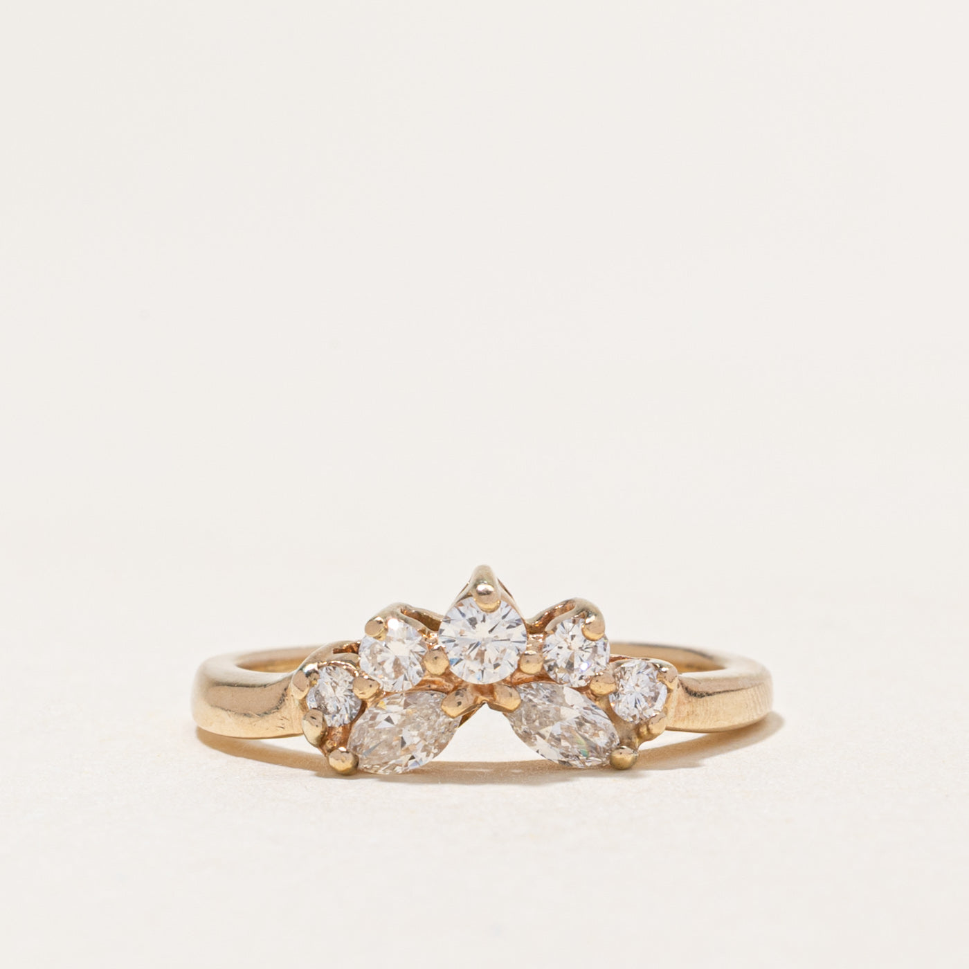 Marquise Cut Diamond Contour Ring | 0.45ctw | SZ 6.5