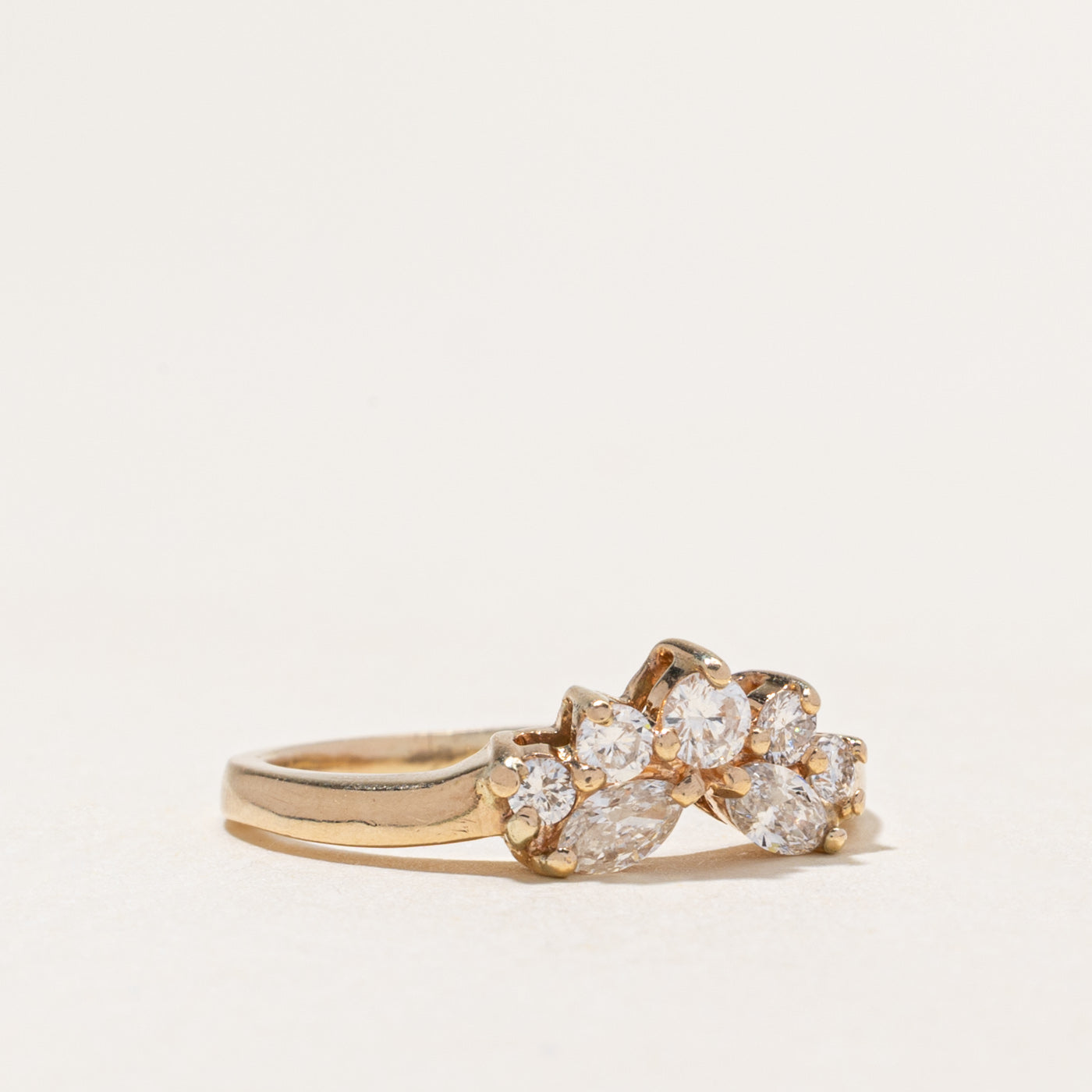 Marquise Cut Diamond Contour Ring | 0.45ctw | SZ 6.5