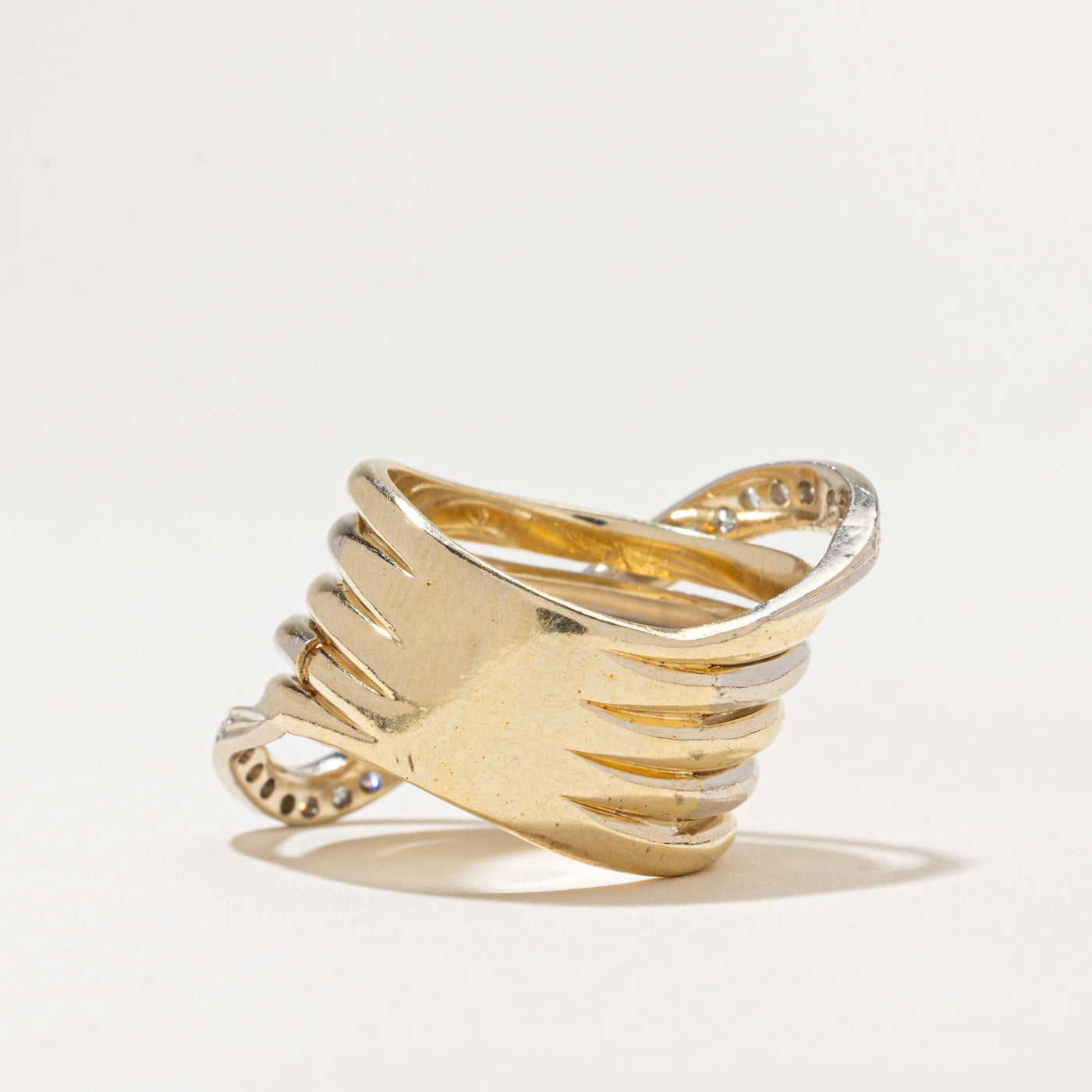 Diamond Waterfall Layered Cocktail Ring | 0.35ctw | SZ 7.75