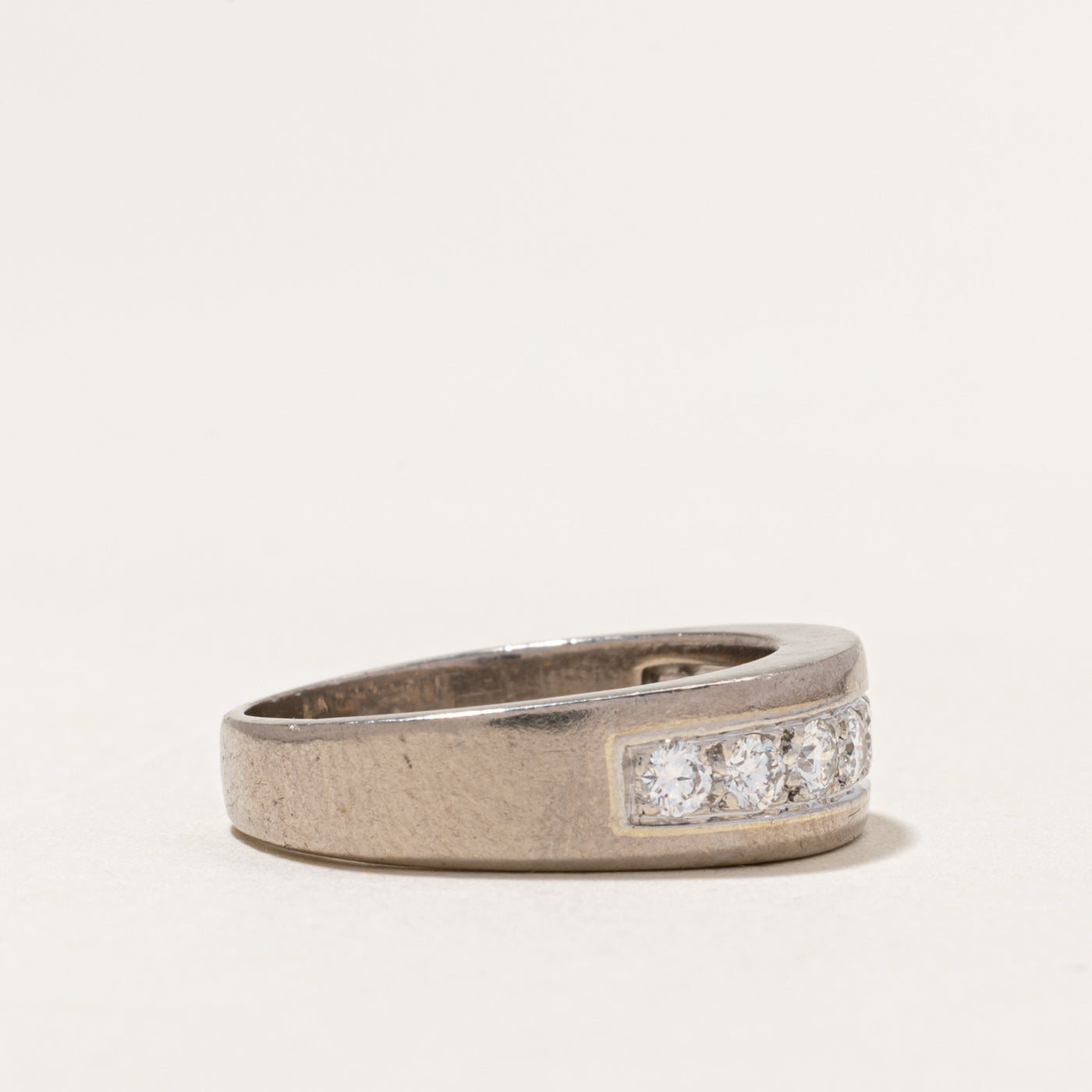 'Birks' 18k Semi Eternity Diamond Band | 0.57ctw | SZ 6.75