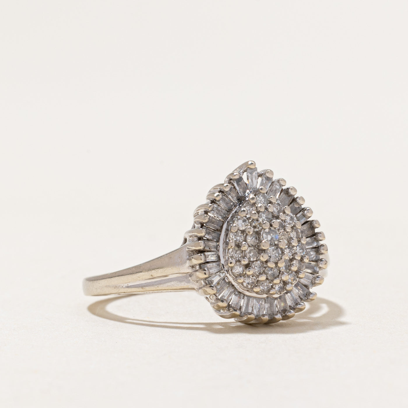 Mixed Cut Diamond Pear Cluster Ring | 0.55ctw | SZ 6.5