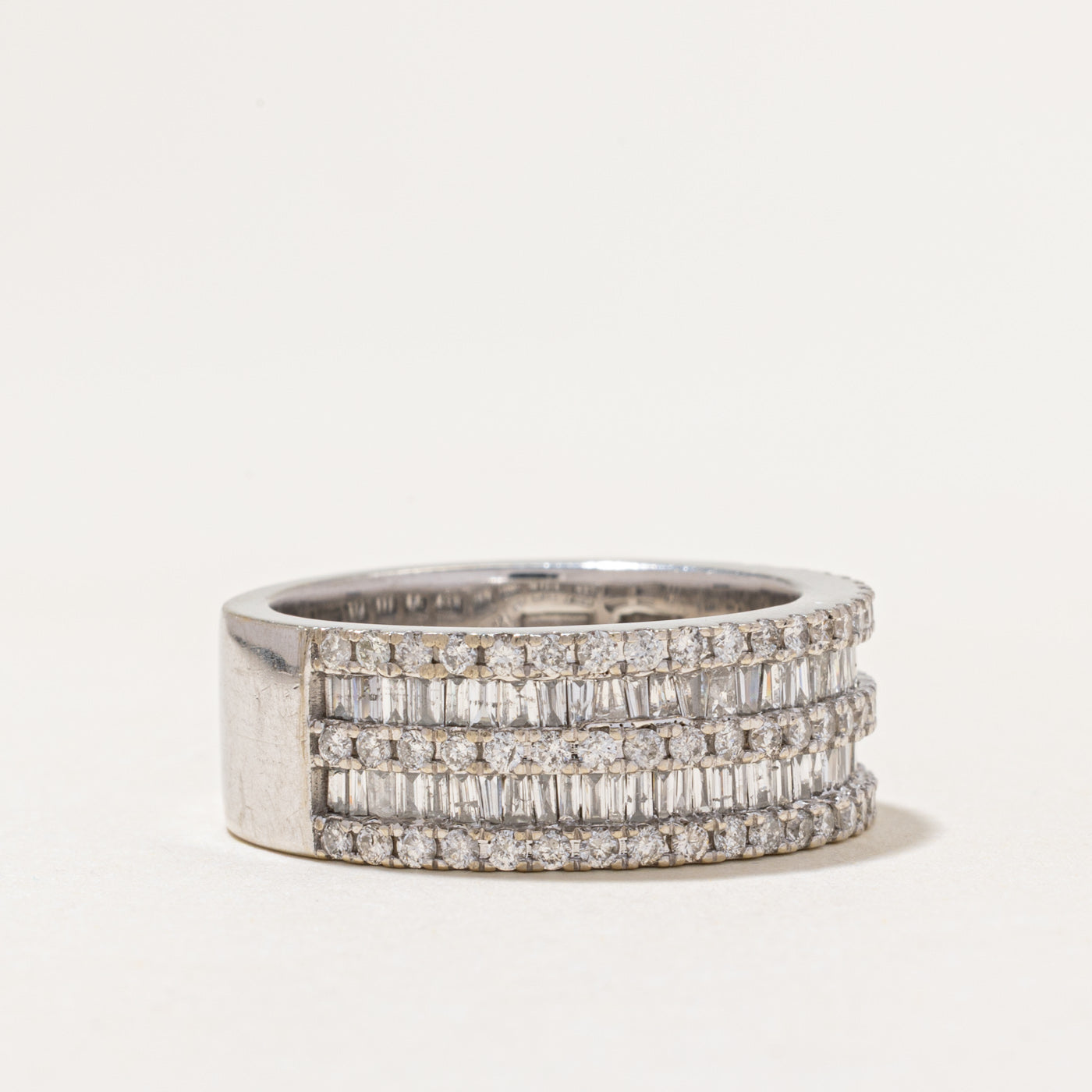 Multi Row Diamond Cigar Band | 1.70ctw | 8.90mm | SZ 10.25