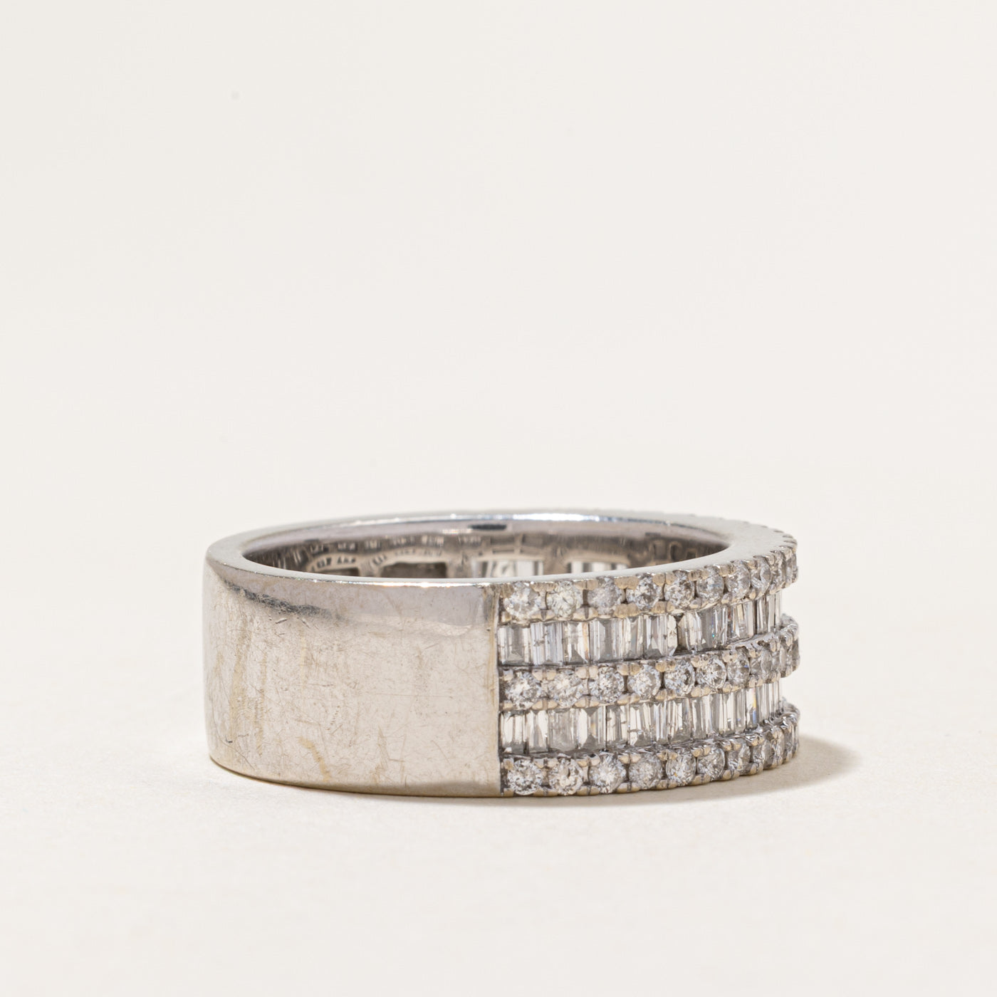 Multi Row Diamond Cigar Band | 1.70ctw | 8.90mm | SZ 10.25