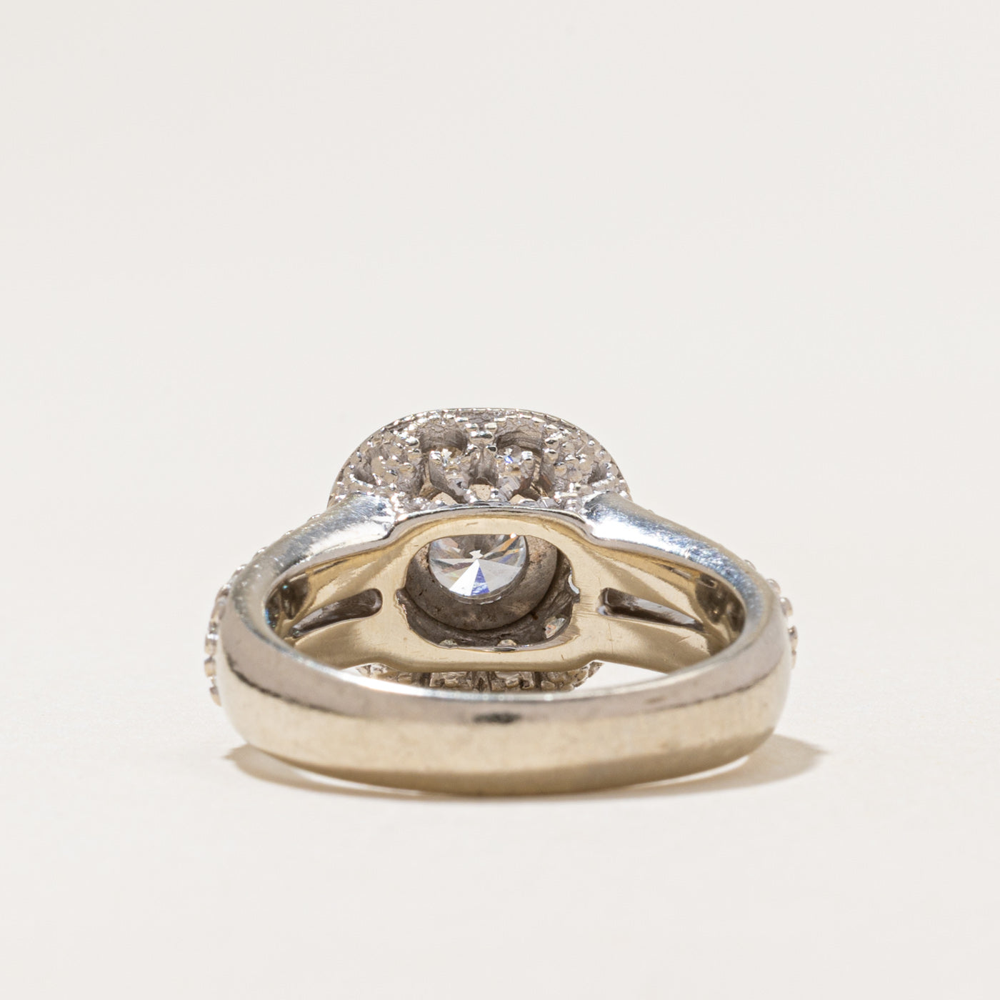 White Gold Diamond Halo Ring | 1.35ctw | SZ 6.5