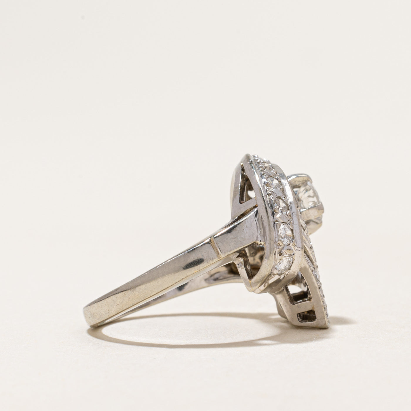 18k White Gold Diamond Cocktail Ring | 0.60ctw | SZ 5.5