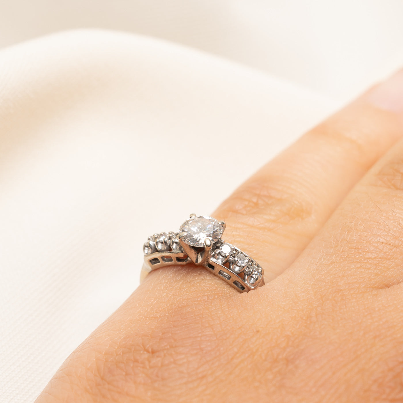 White Gold Diamond Engagement Ring | 0.77ctw | SZ 5.75