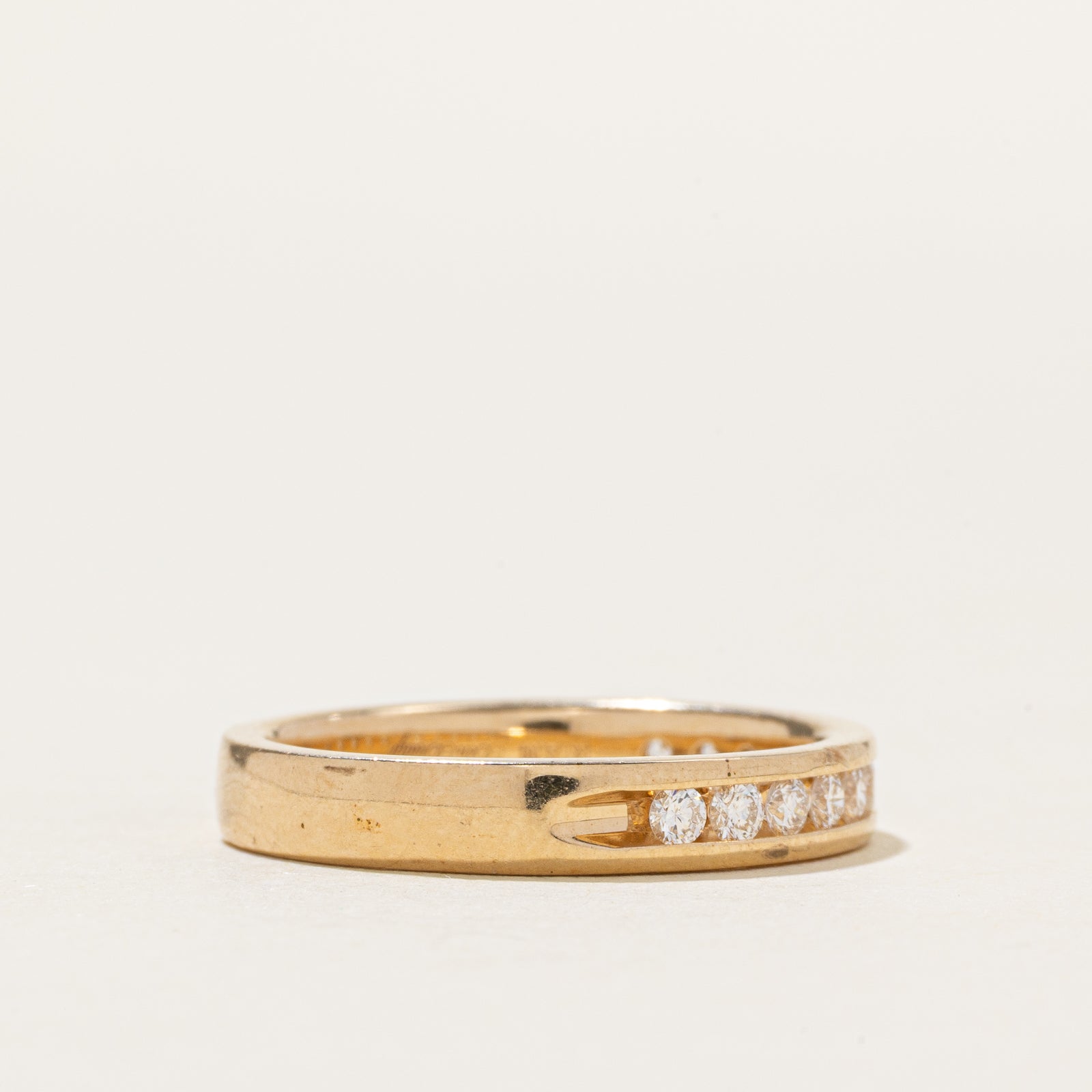 14k Semi Eternity Channel Set Diamond Band | 0.29ctw | 3.25mm | SZ 6.5