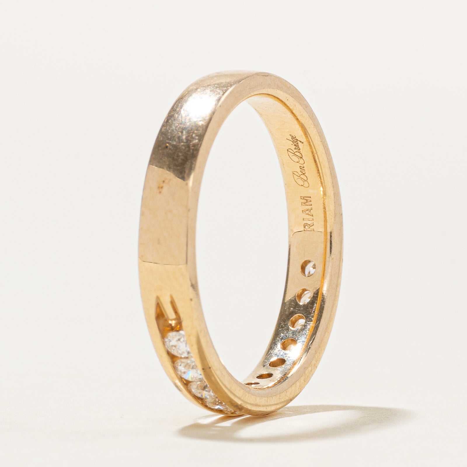 14k Semi Eternity Channel Set Diamond Band | 0.29ctw | 3.25mm | SZ 6.5