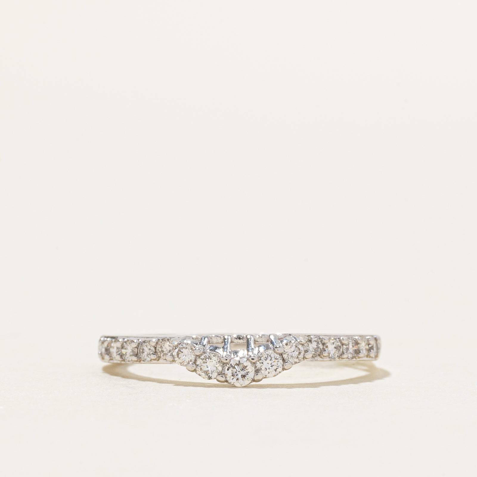 18k Semi Eternity Diamond Contour Ring | 0.22ctw | SZ 6