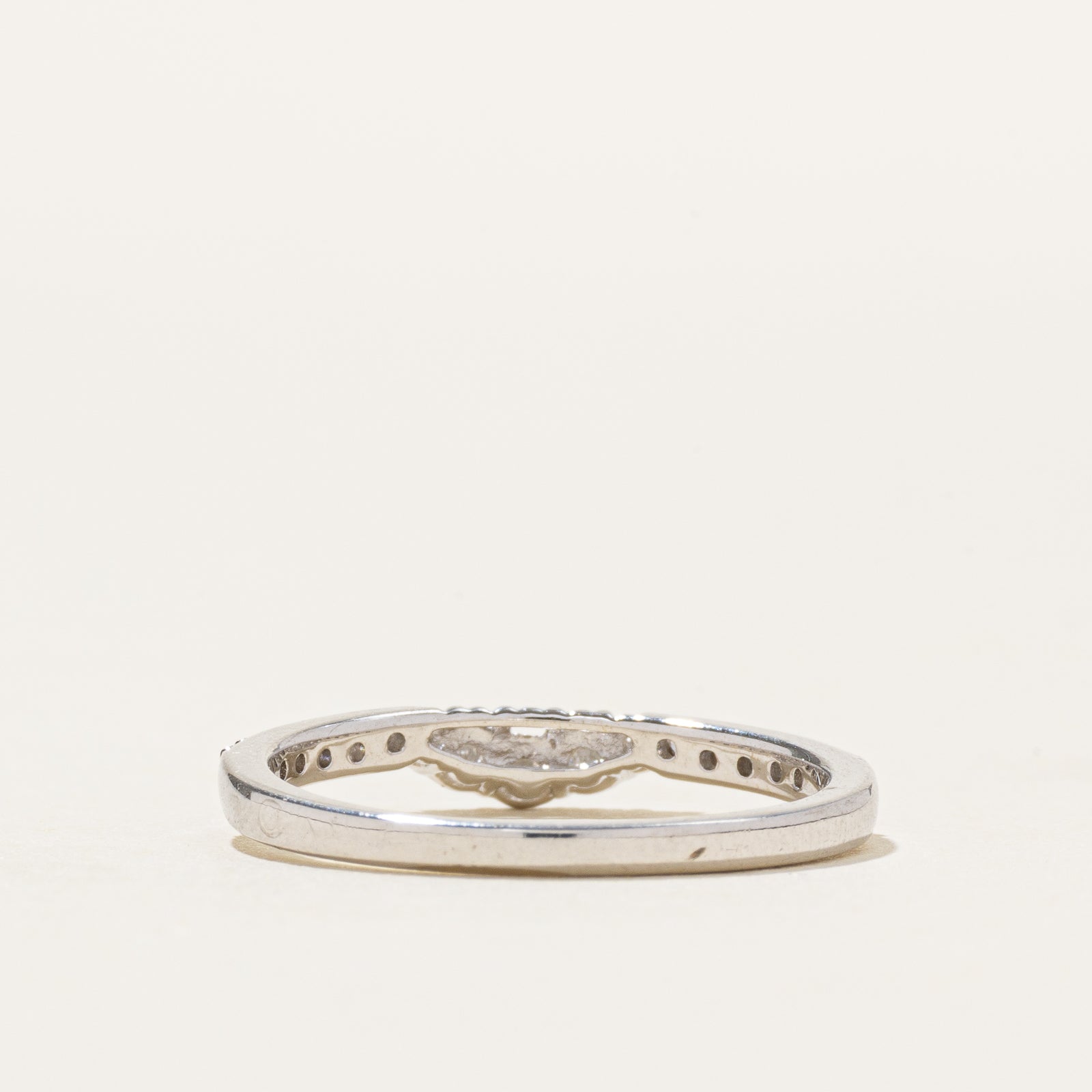 18k Semi Eternity Diamond Contour Ring | 0.22ctw | SZ 6