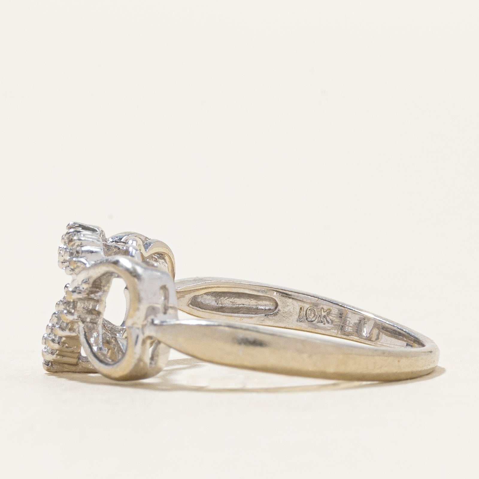10k Diamond Open Hearts Ring | 0.08ctw | SZ 5.5