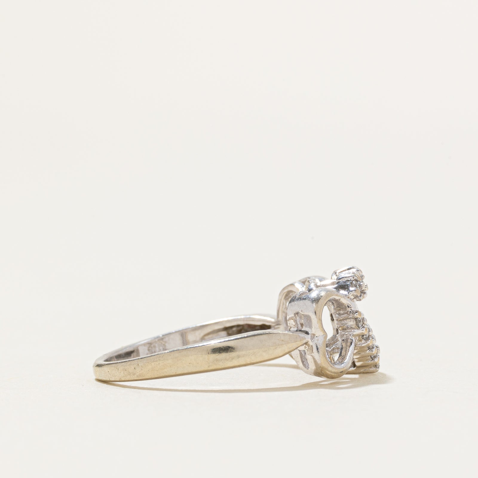 10k Diamond Open Hearts Ring | 0.08ctw | SZ 5.5
