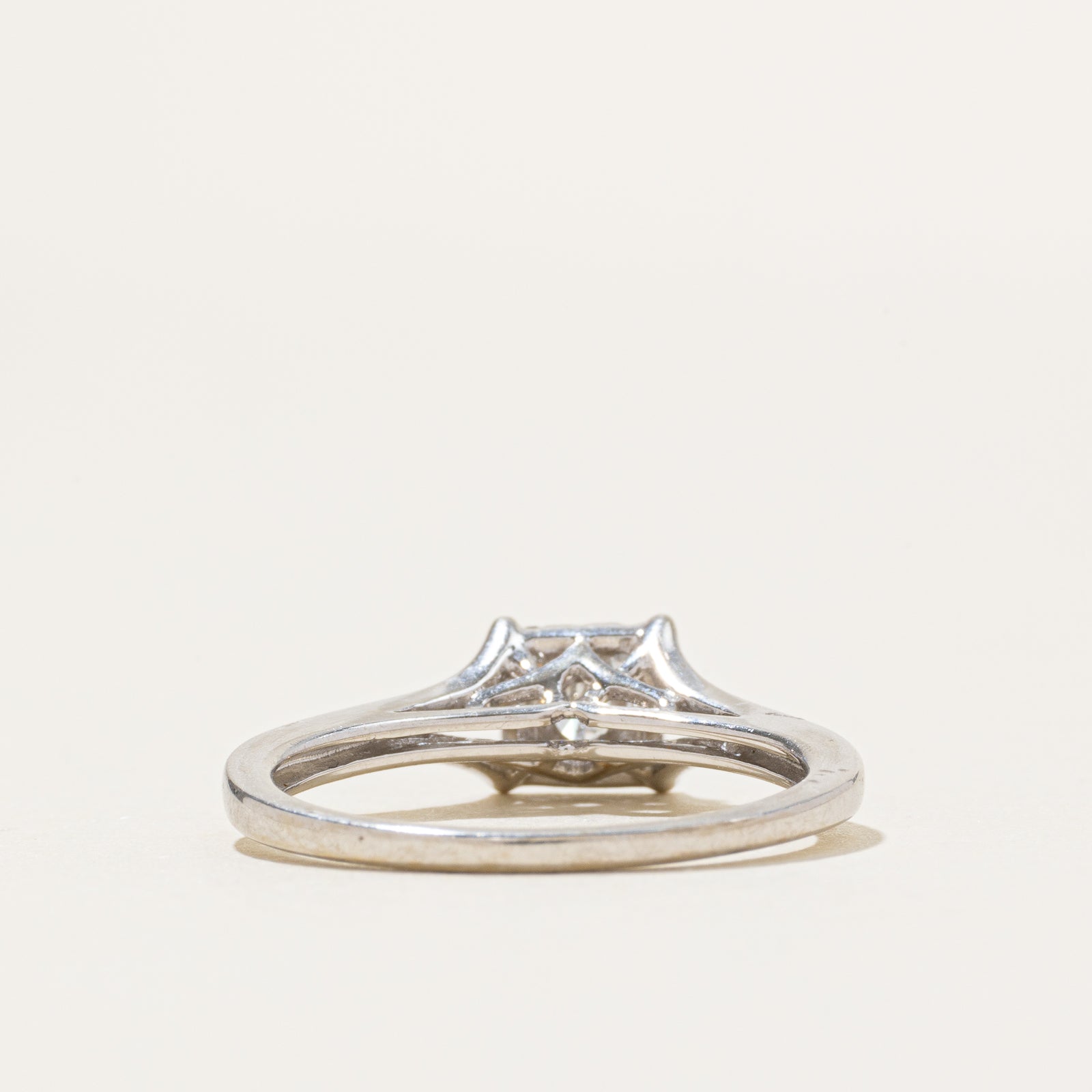 10k Diamond Square Cluster Split Shank Ring | 0.26ctw | SZ 7