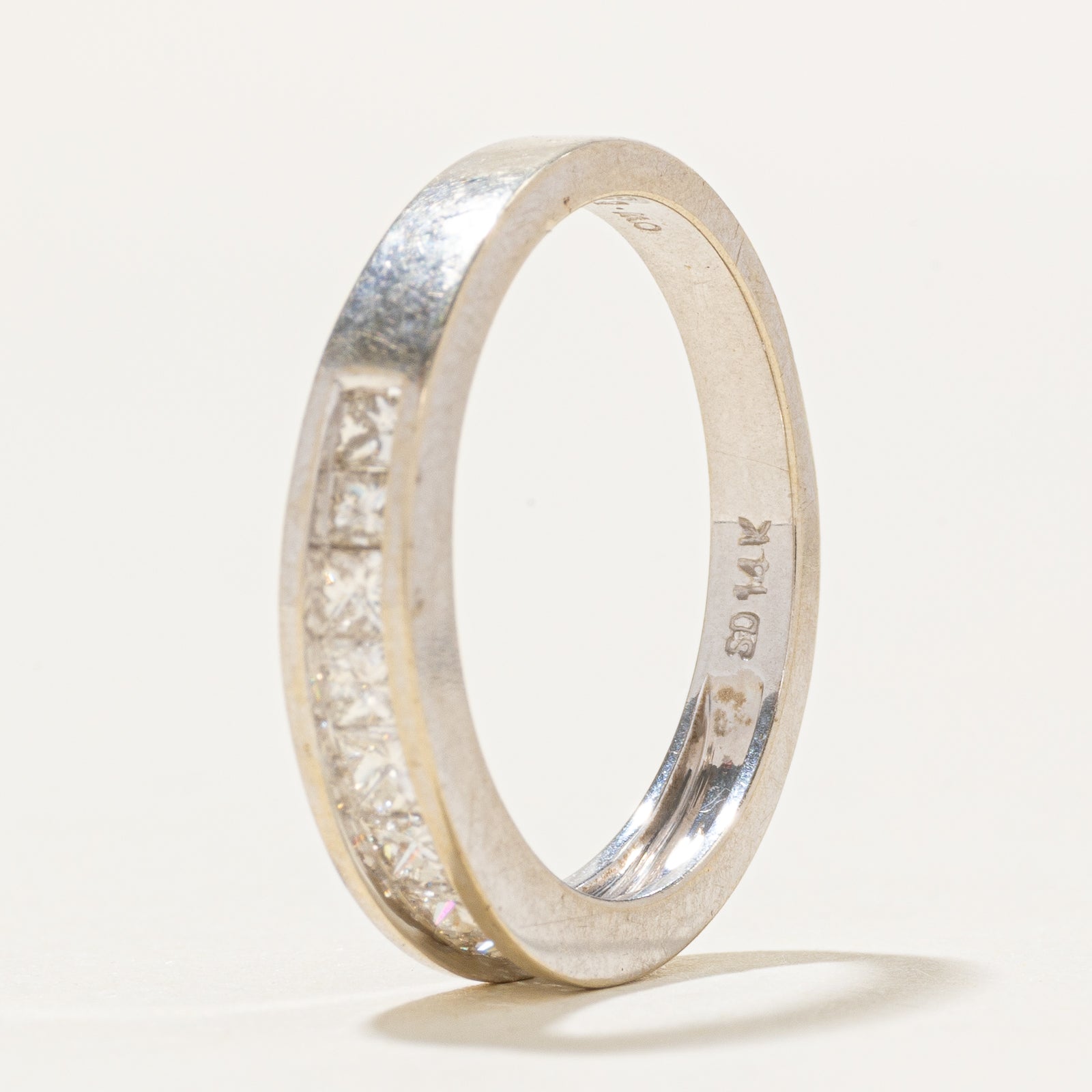 14k Semi Eternity Princess Cut Diamond Ring | 0.50ctw | SZ 6.75