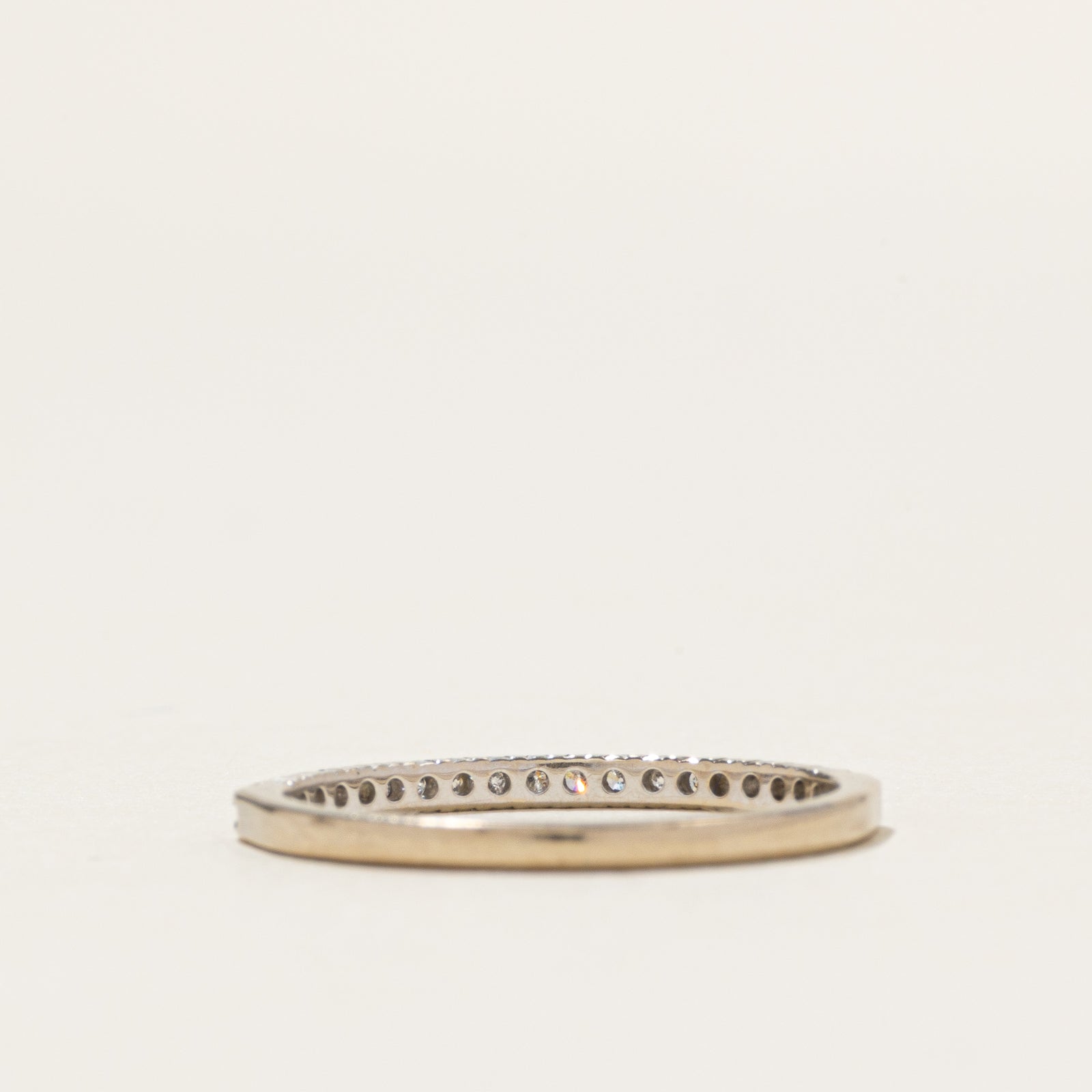 10k Semi Eternity Diamond Thin Band | 0.13ctw | 1.5mm | SZ 5.75