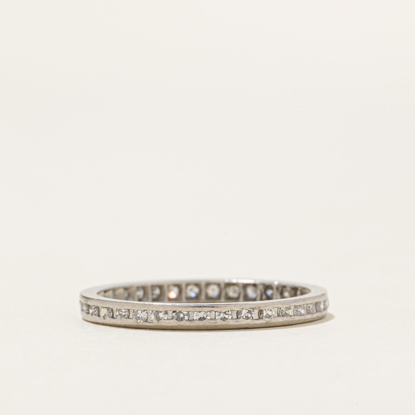 Platinum Eternity Diamond Band | 0.30ctw | 2mm | SZ 6.5