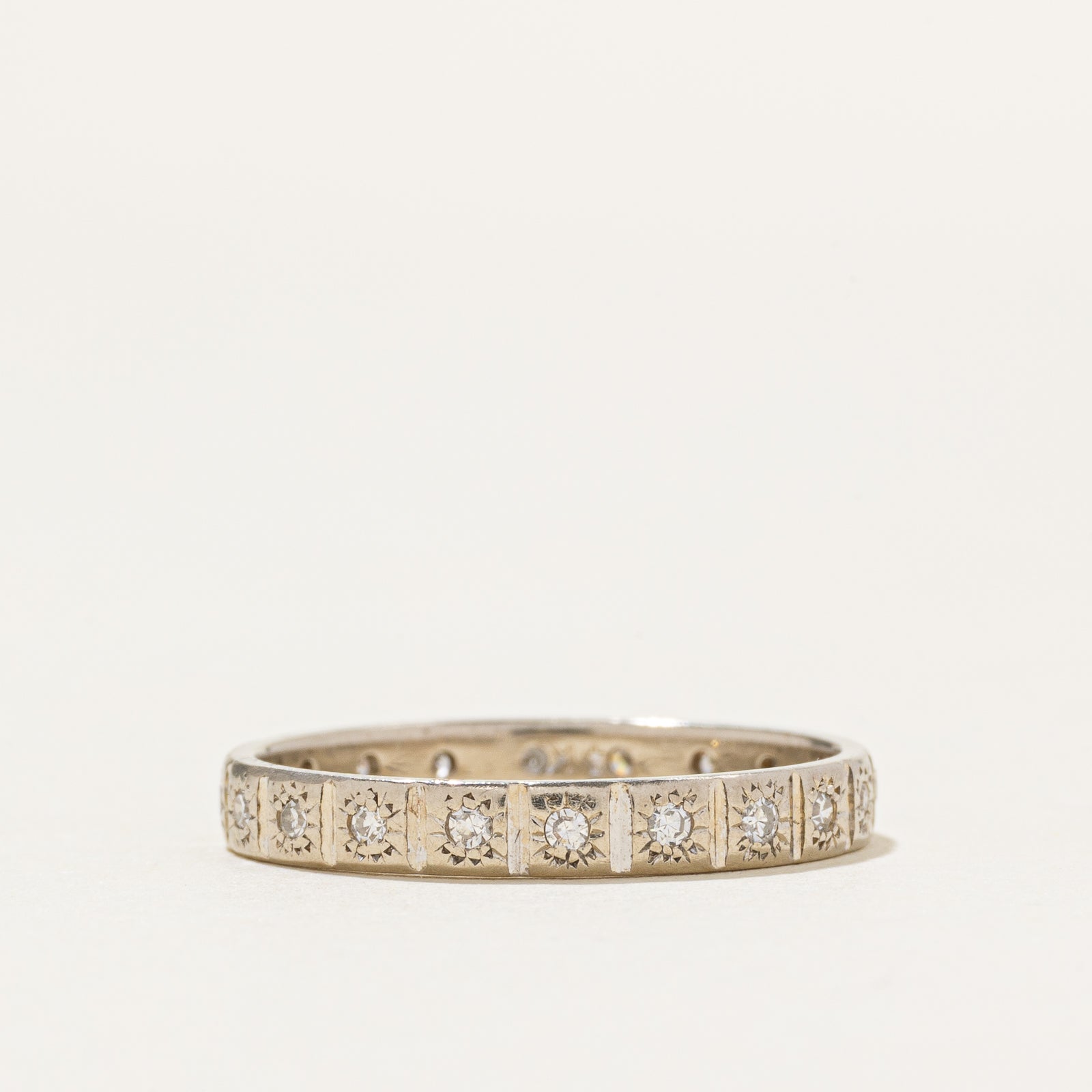 14k Star Set Eternity Diamond Band | 0.20ctw | 2.75mm | SZ 6.5