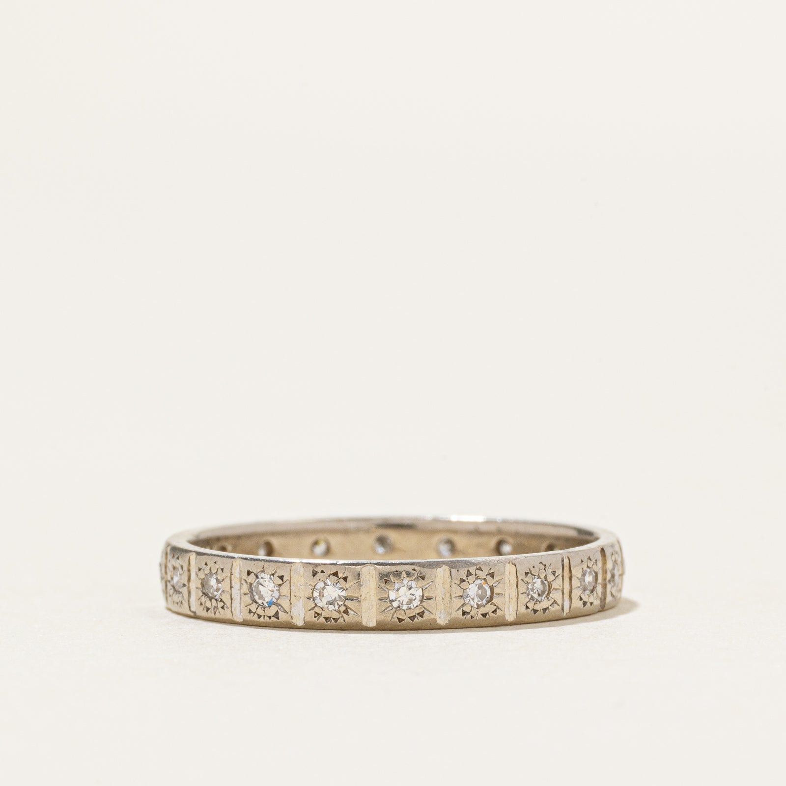 14k Star Set Eternity Diamond Band | 0.20ctw | 2.75mm | SZ 6.5