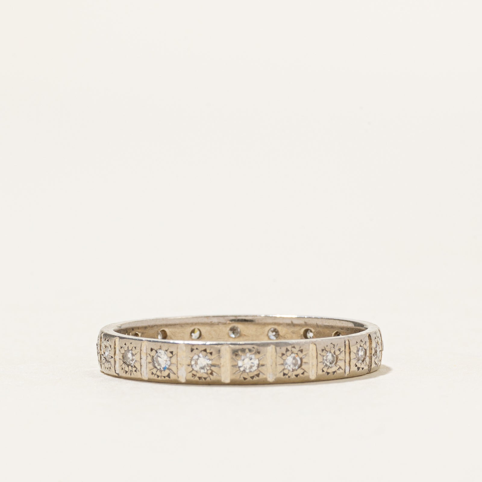 14k Star Set Eternity Diamond Band | 0.20ctw | 2.75mm | SZ 6.5